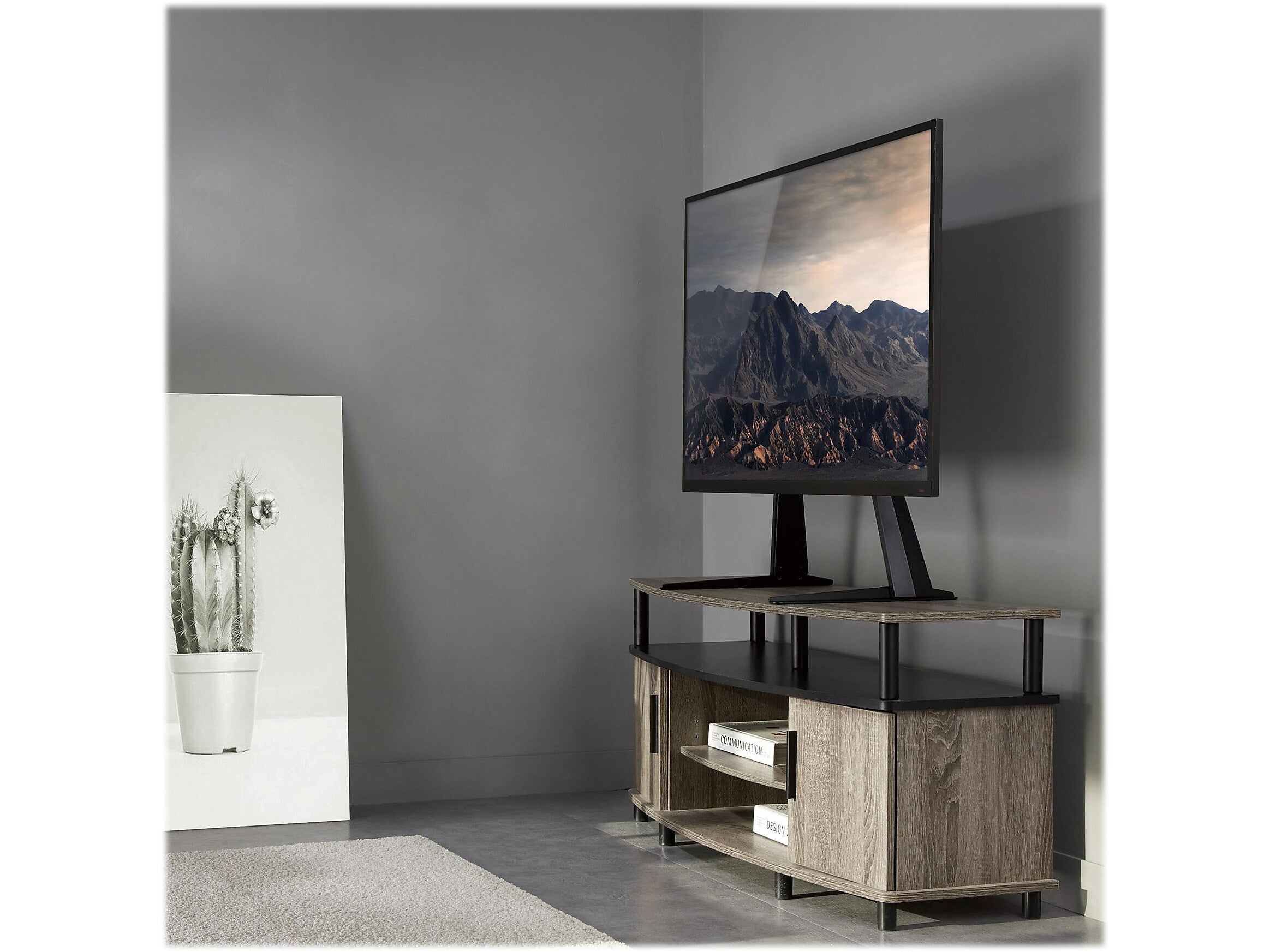 Mount-It! Steel Pedestal TV Stand, Screens up to 70