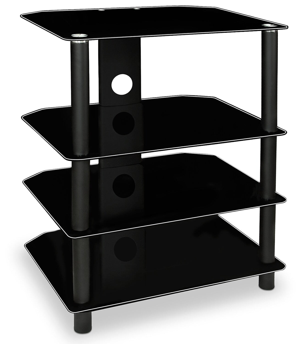 Mount-It! TV Media Stand, Glass Shelves, Audio Video Components