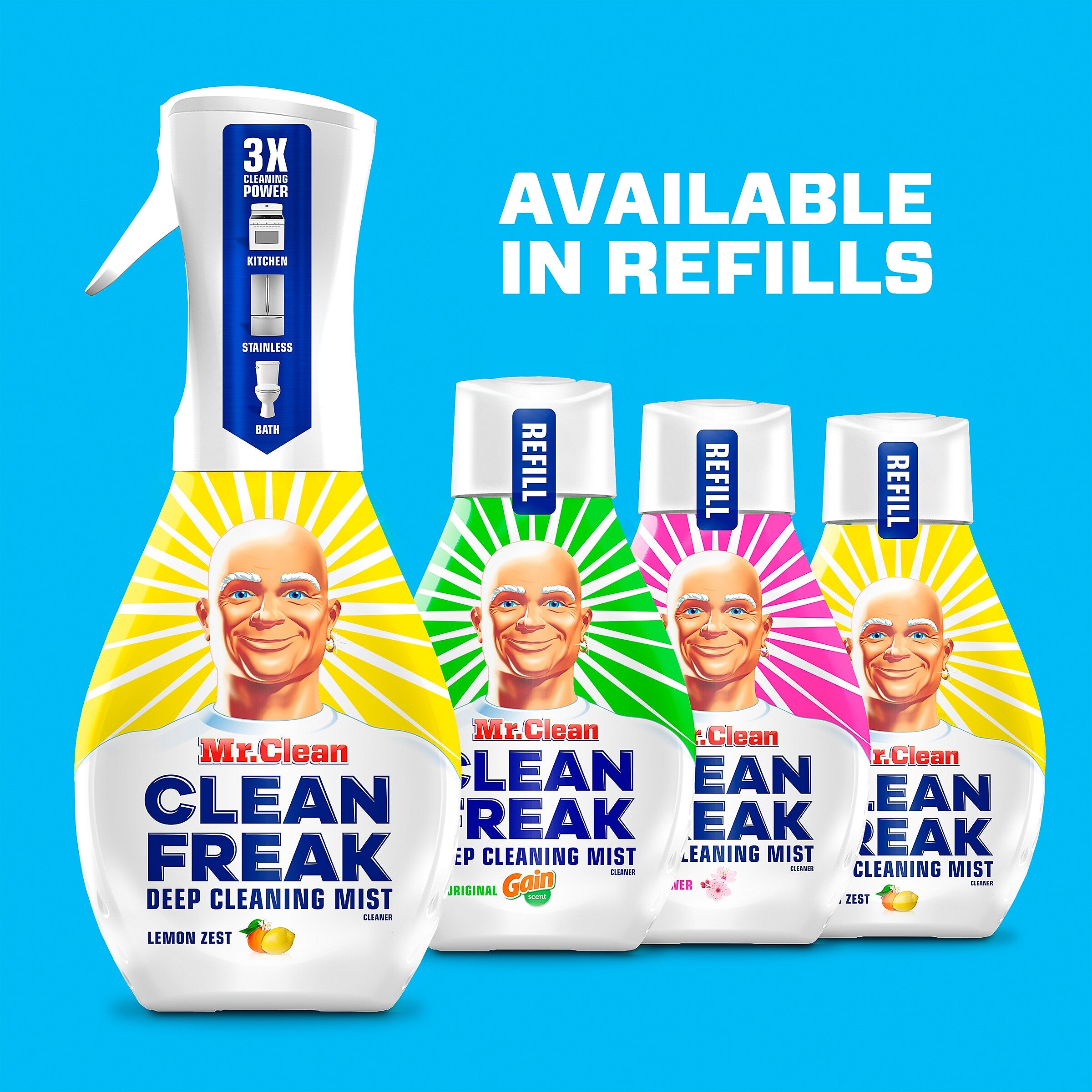 Mr. Clean Clean Freak Starter Kit Multi-Surface Mist, Gain Original Scent, 16 oz.