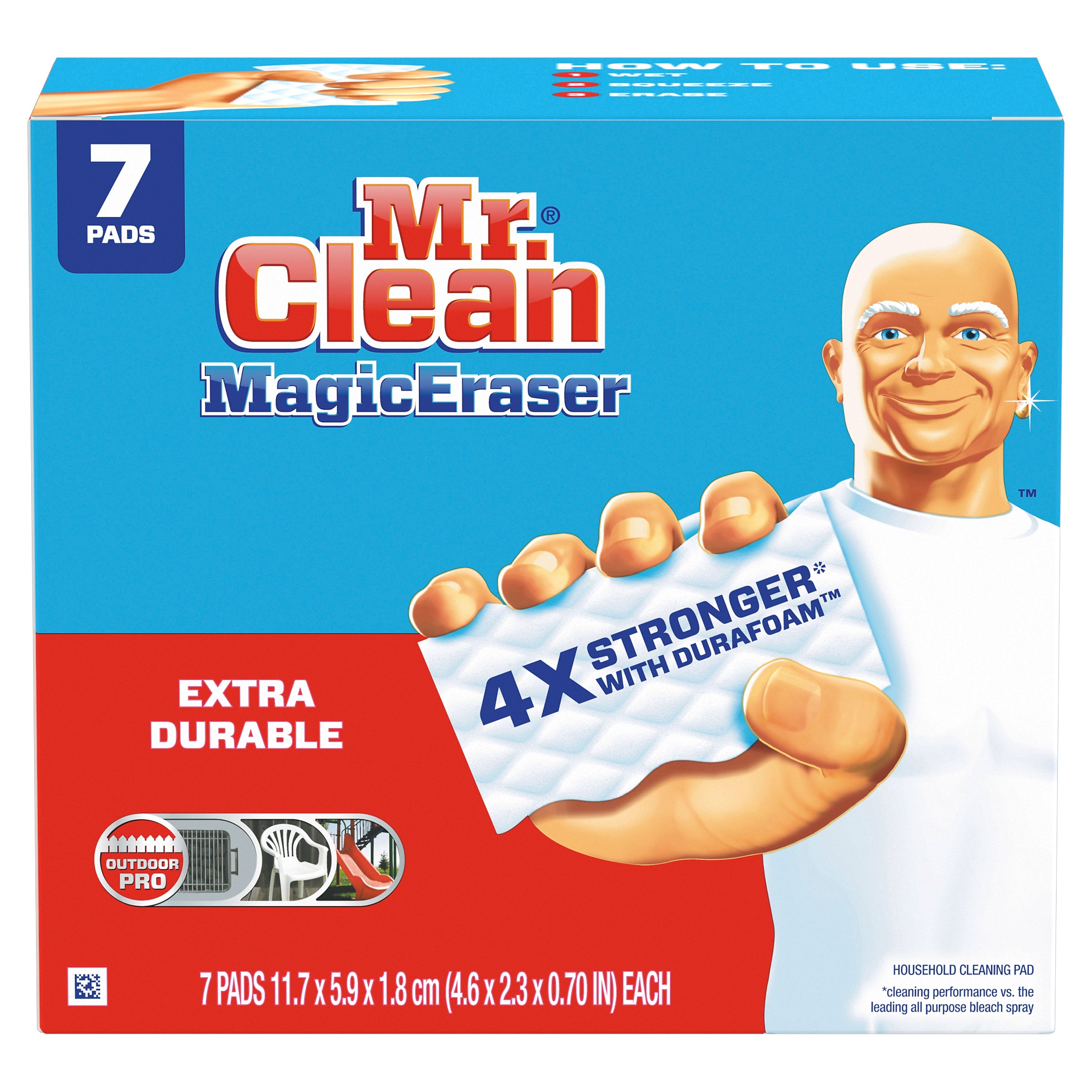 Mr. Clean Magic Eraser Extra Durable White Scouring Pad, 7/Pack