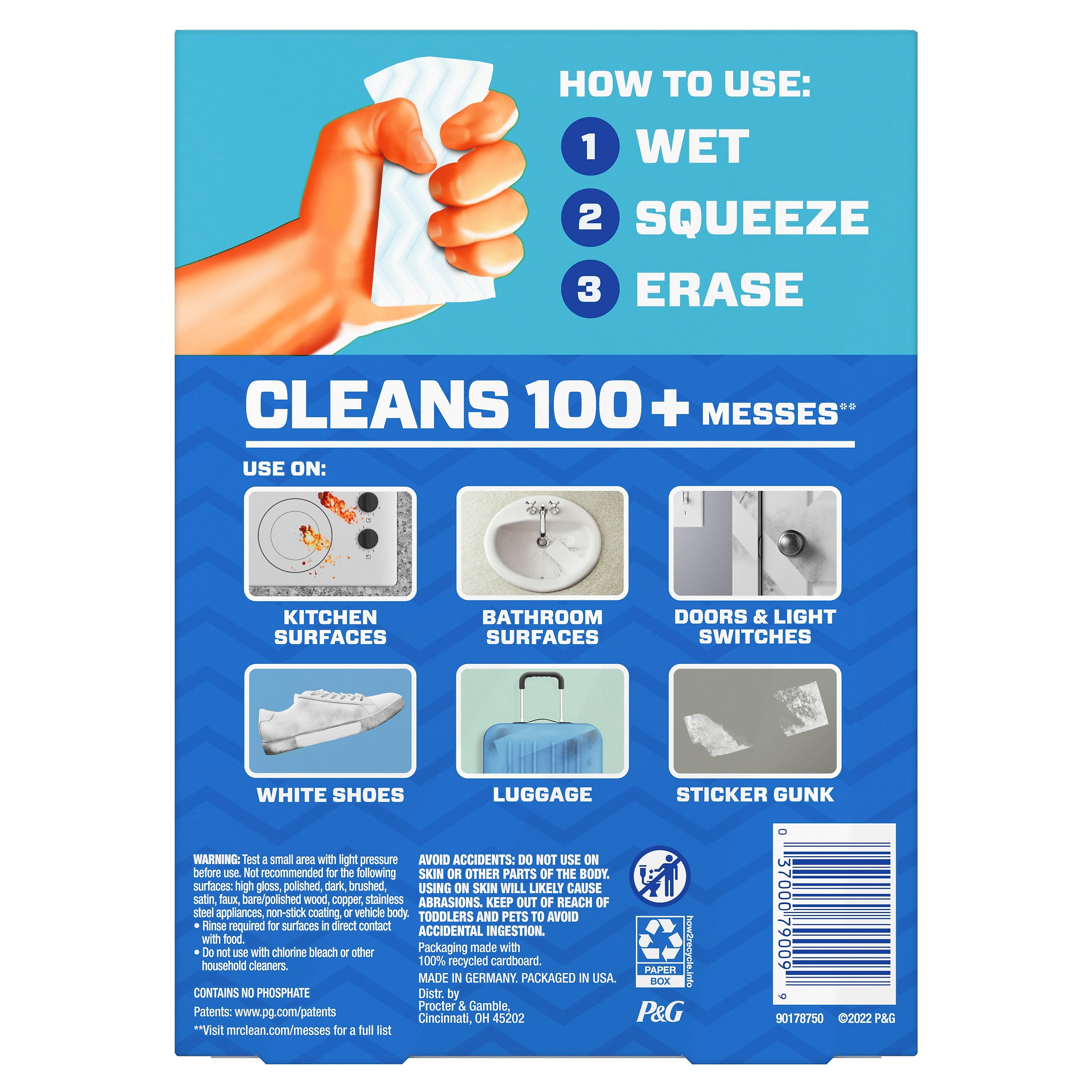Mr. Clean Magic Eraser Original, Cleaning Pads with Durafoam, 6/Pack