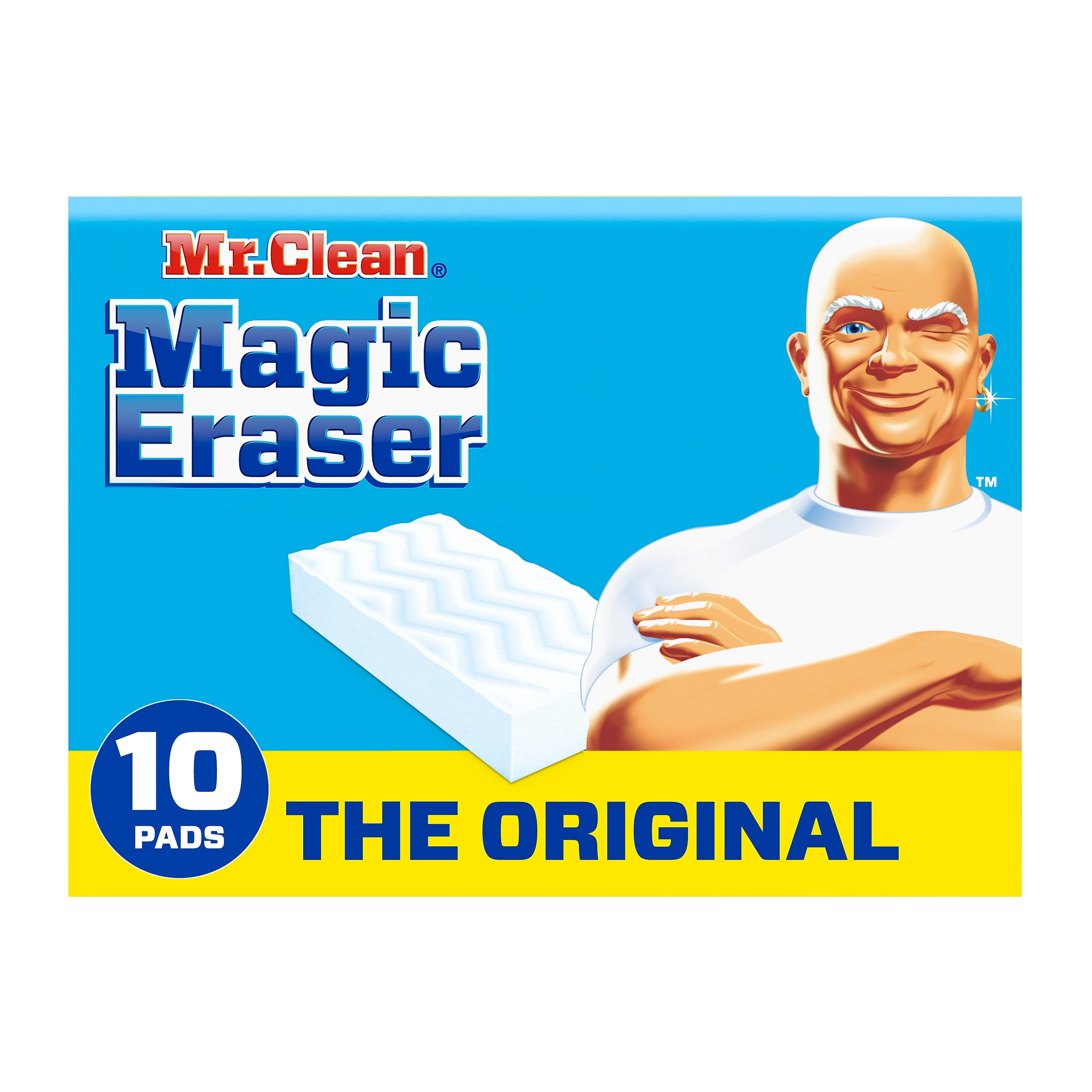 Mr. Clean Magic Eraser Original Scrubber, White, 10 Pads/Pack
