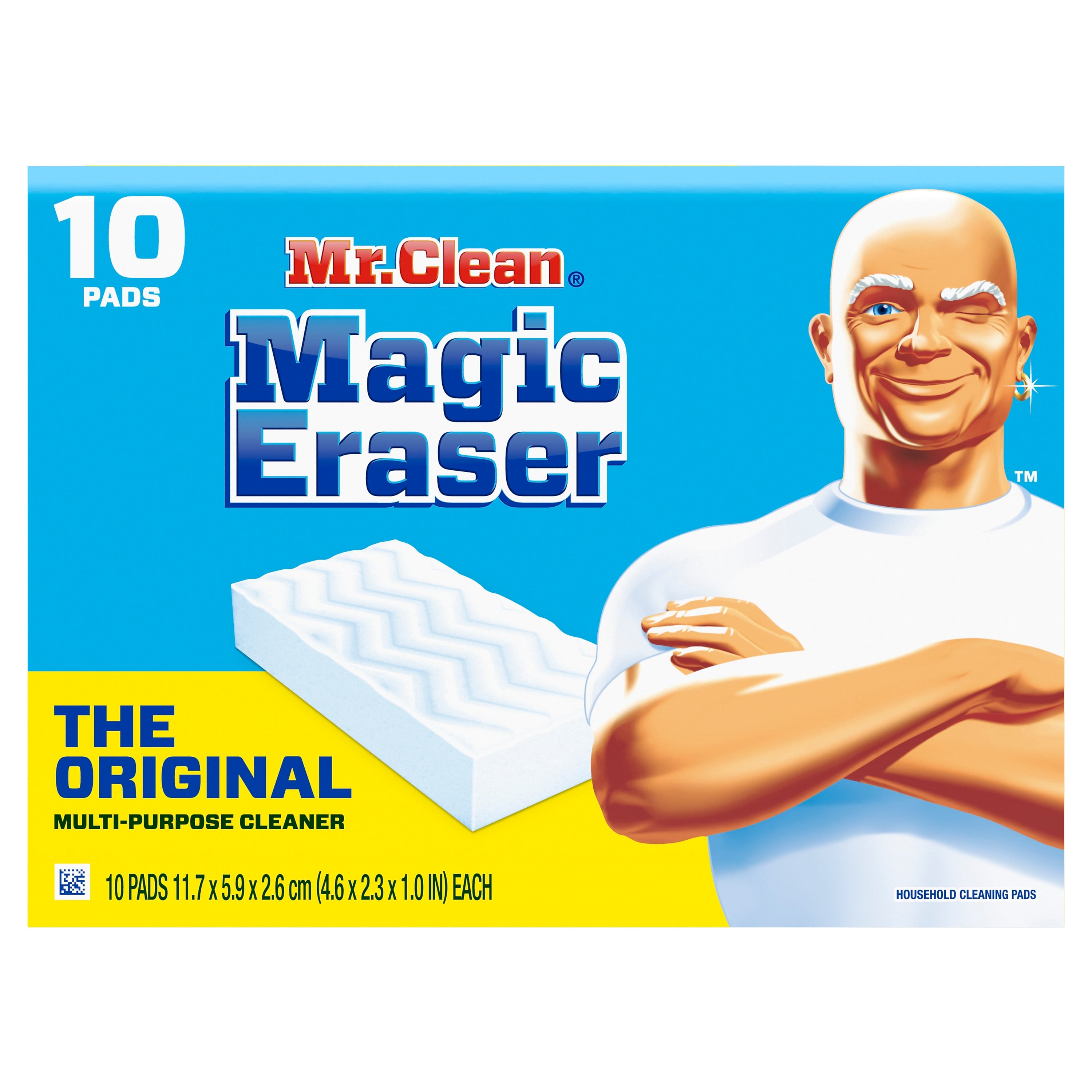 Mr. Clean Magic Eraser Original Scrubber, White, 10 Pads/Pack