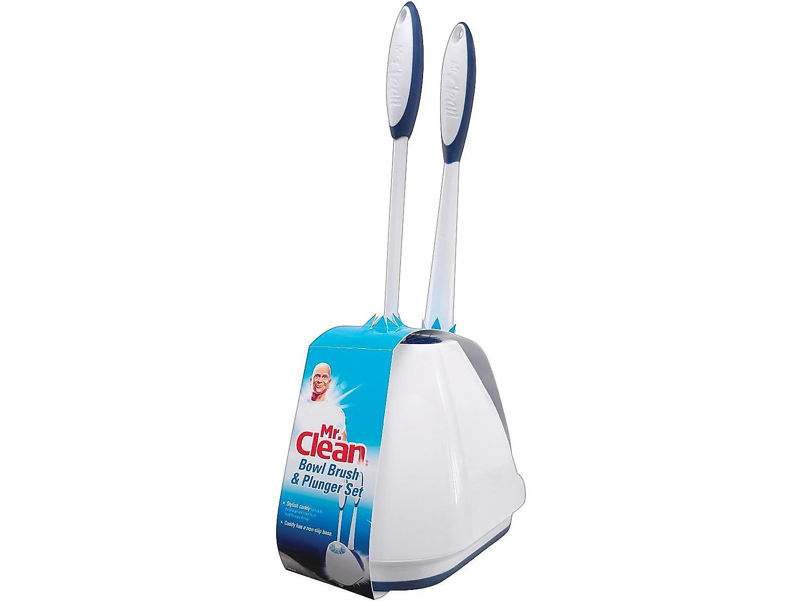 Mr. Clean Plastic Toilet Bowl Brush and Plunger