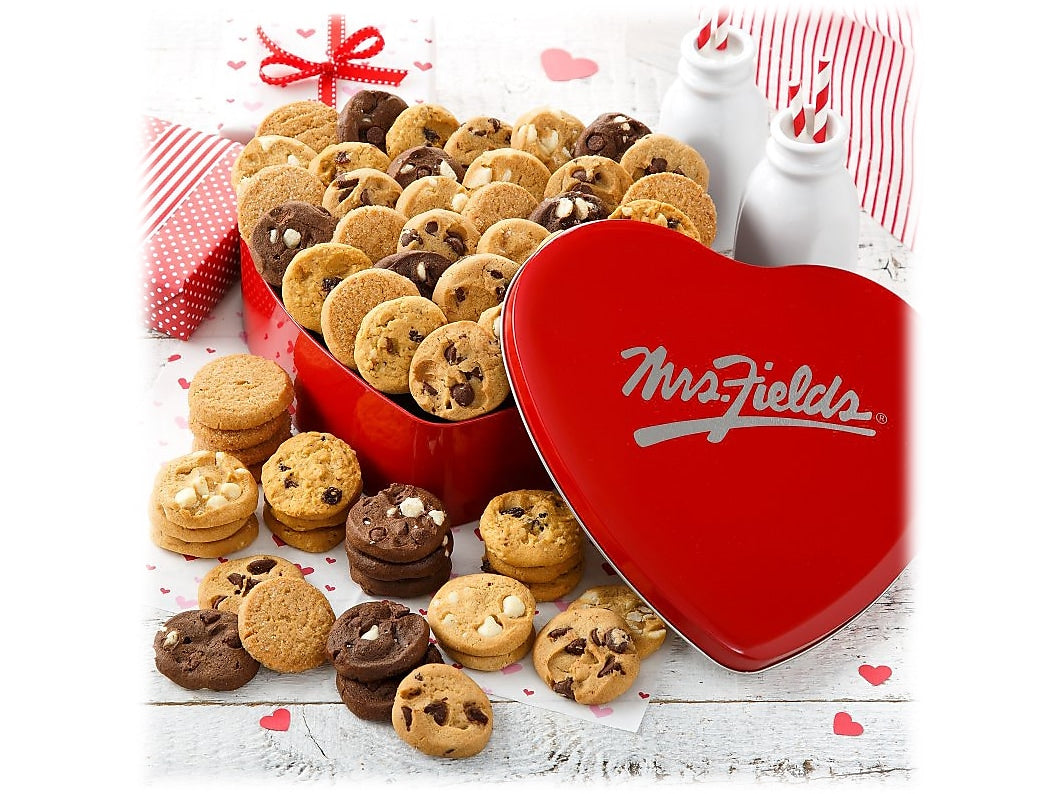 Mrs. Fields Classic Heart Cookie Gift Tin