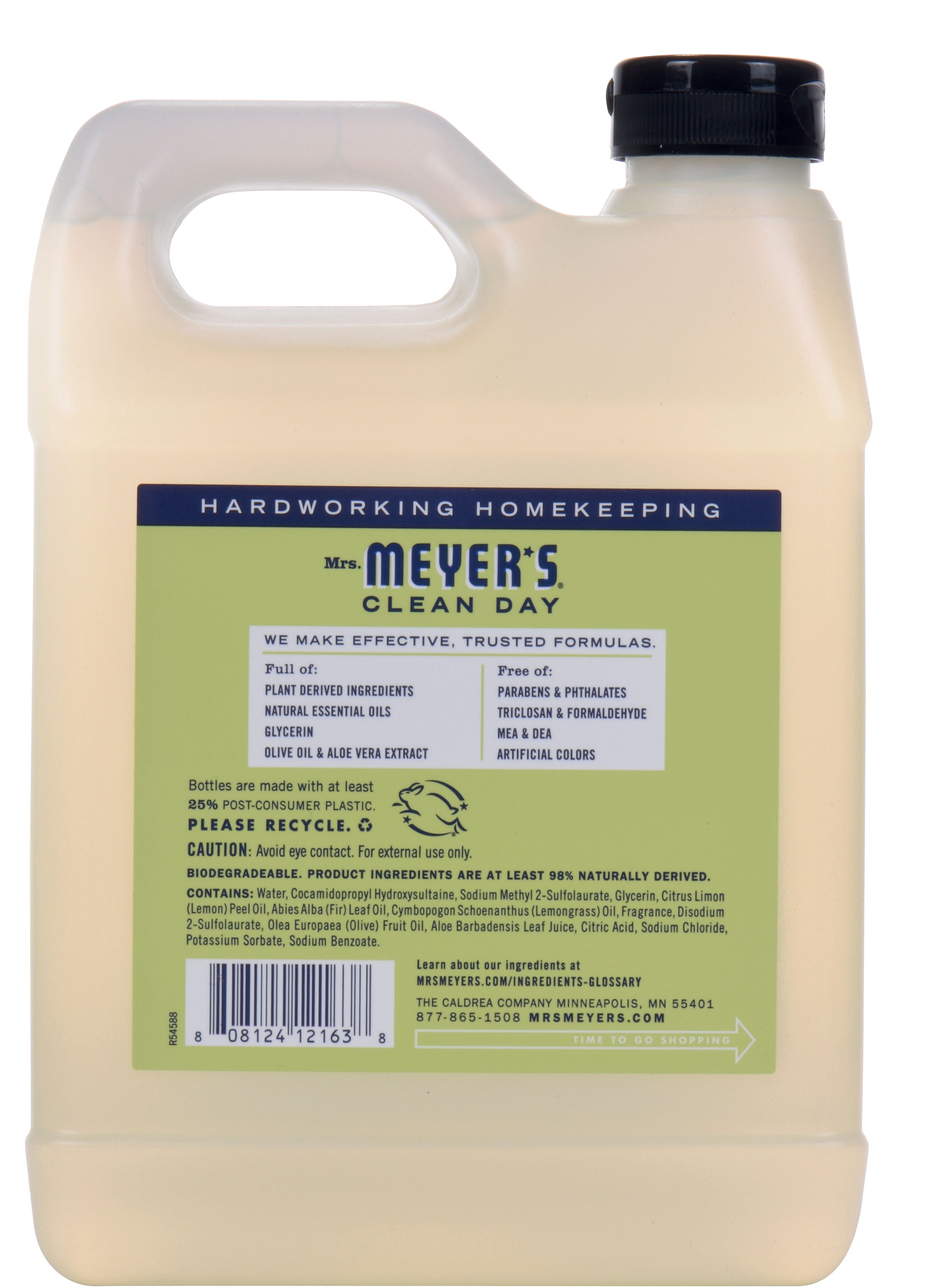 Mrs. Meyer's Clean Day Hand Soap Refill, Lemon Verbena, 33 fl oz
