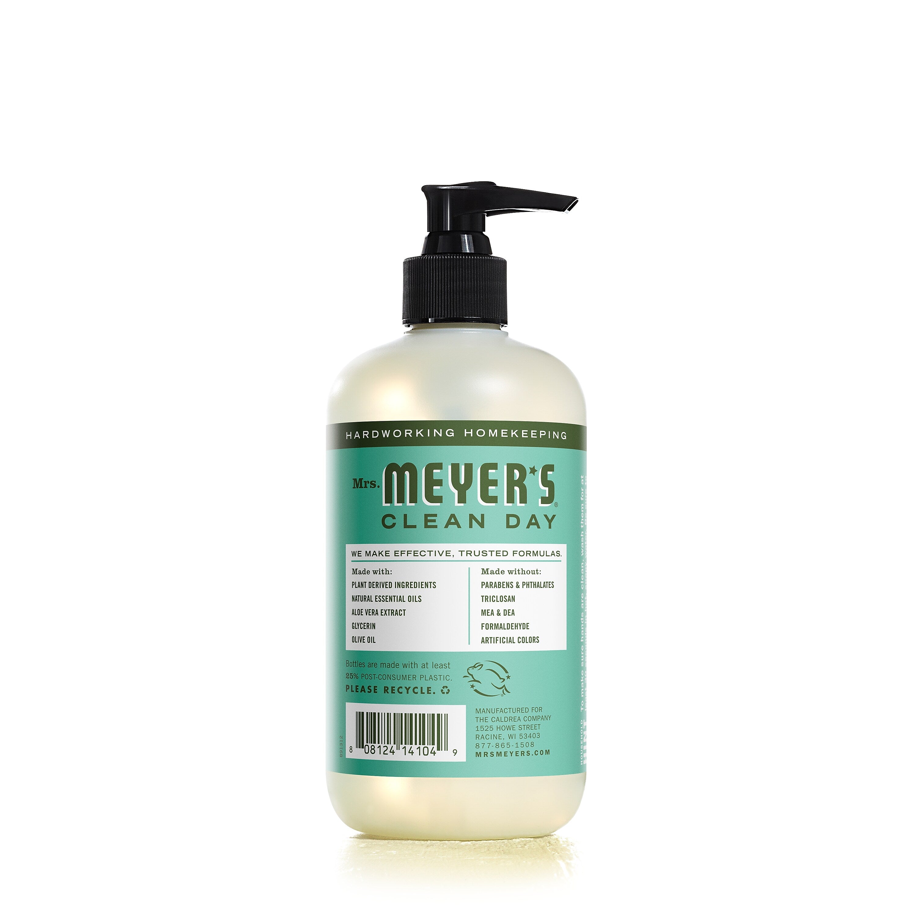 Mrs. Meyer's Clean Day Liquid Hand Soap Bottle, Basil Scent, 12.5 oz