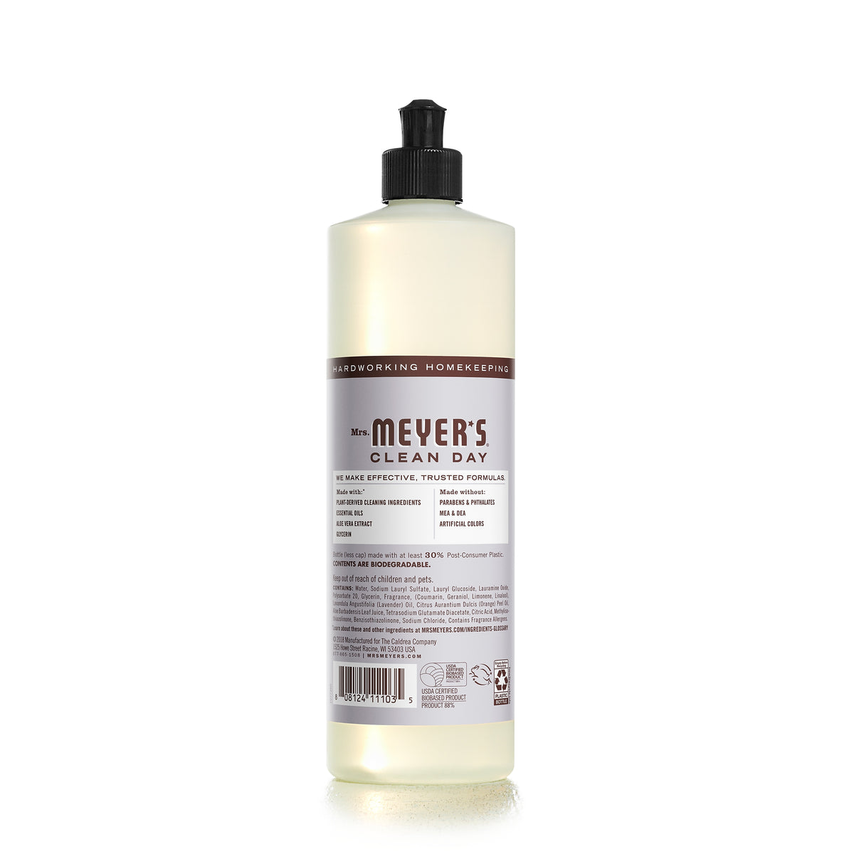 Mrs. Meyer's Liquid Dish Soap, Lavender, 16 oz.