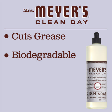 Mrs. Meyer's Liquid Dish Soap, Lavender, 16 oz.