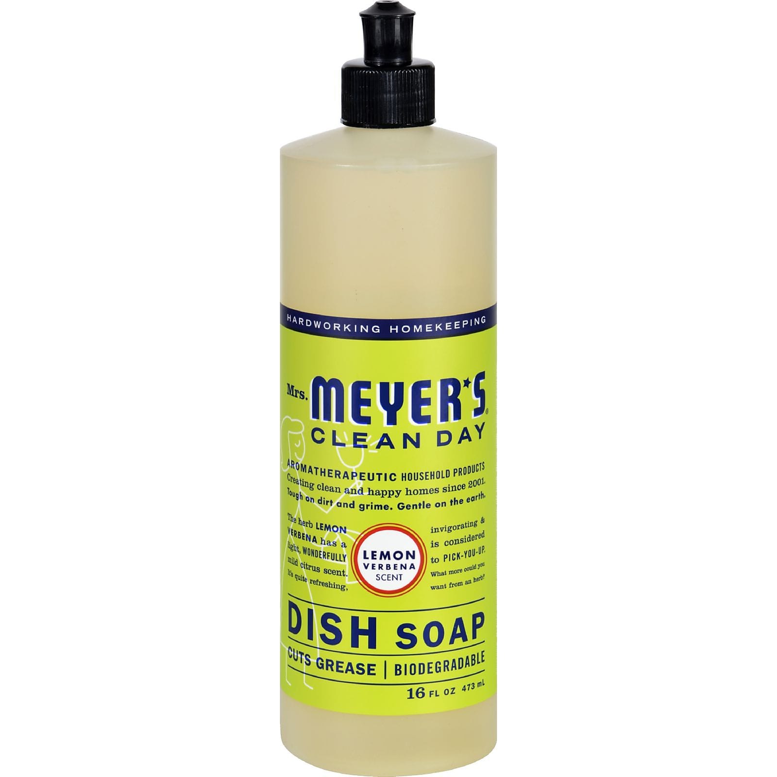 Mrs. Meyer's Liquid Dish Soap, Lemon Verbena, 16 oz.