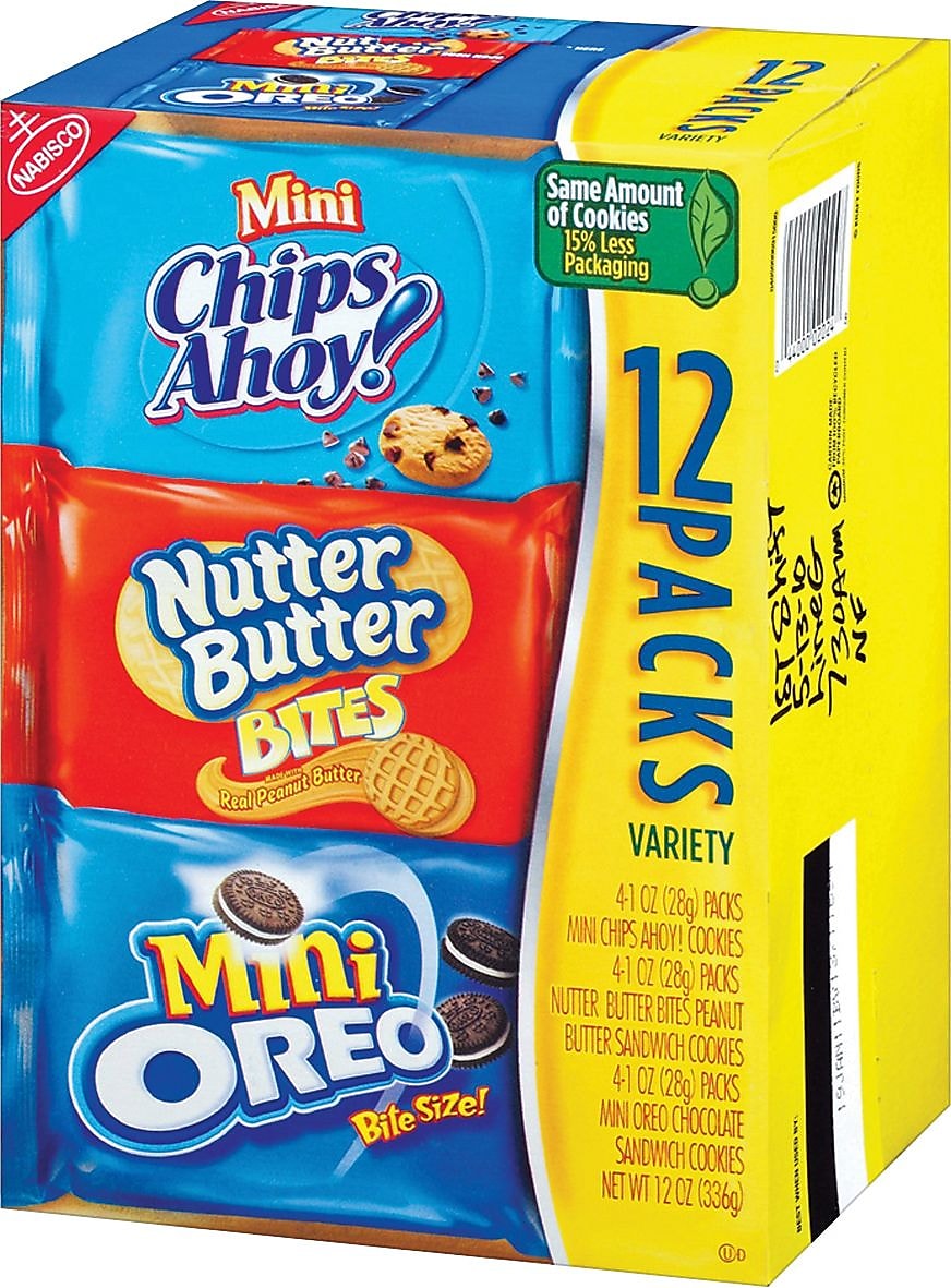 Nabisco Mini Cookies Variety Pack, 1 oz., 48 Packs/Box