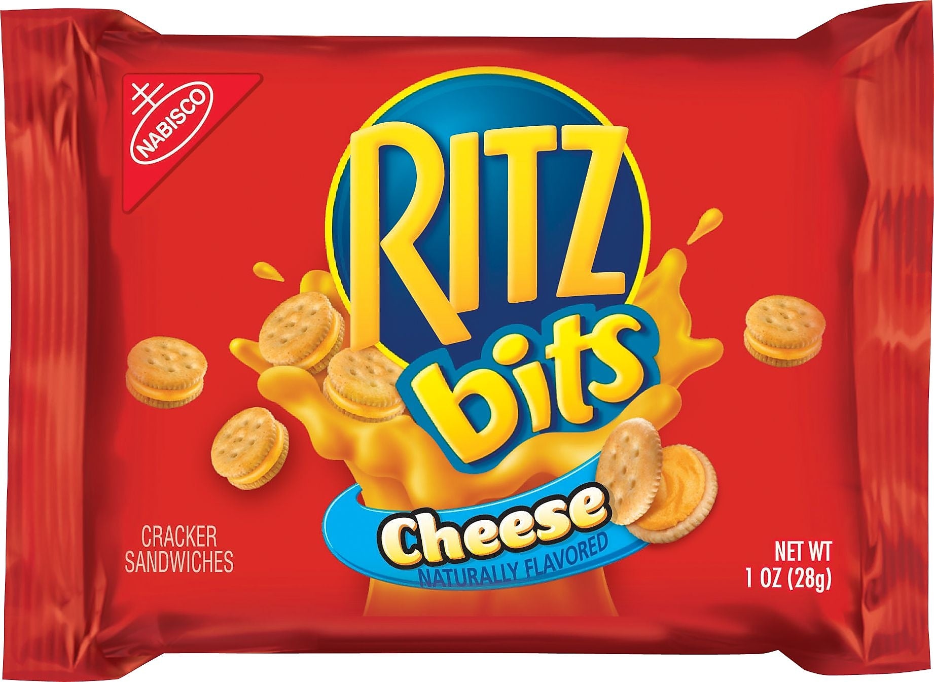 Nabisco Ritz Bits Cheese Cracker Sandwiches, 1 oz, 12/Pack