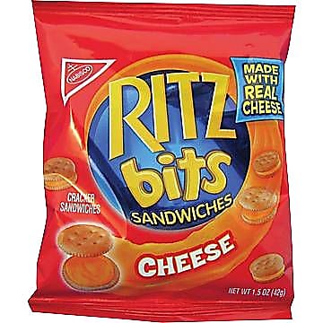 Nabisco Ritz-Bits Crackers, Cheese, 1.5 oz., 60/Carton