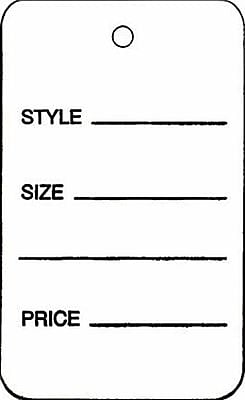 NAHANCO 1 3/4" x 2 7/8" Large Strung All Purpose Tag, White, 1000/Pack