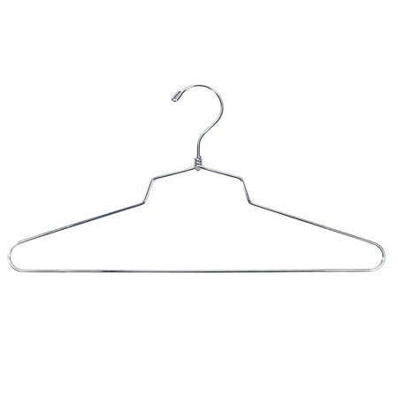 Nahanco 16" Metal Shirt/Dress Hangers, Chrome, 100/Pack