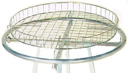 NAHANCO 23" x 54" x 3" Grid Topper For 30" Round Rack, Chrome