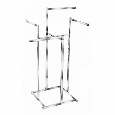 NAHANCO 4 Way Rectangular Tubing Garment Rack With 4 - 22