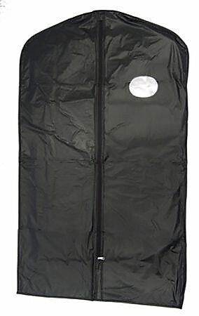 NAHANCO 40" Poly Suit Cover, Black, 100/Pack