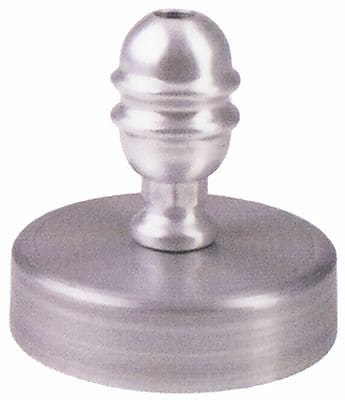 NAHANCO Ladies' European Neck Block With Finial, Brushed Chrome