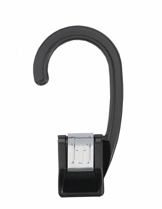 NAHANCO Plastic Hang All Clip, Black, 100/Box