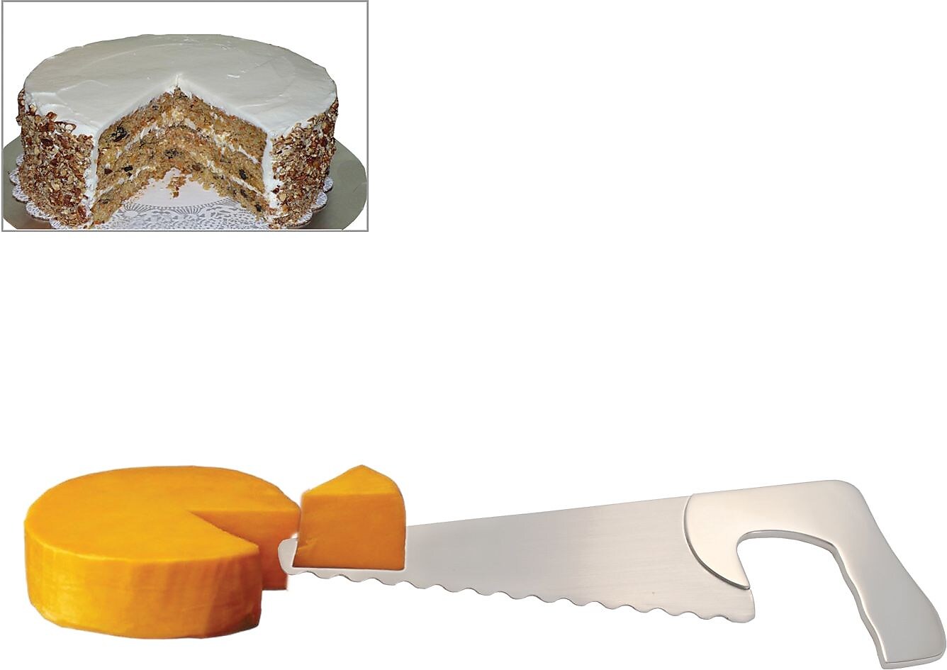 Natico Stainless Steel Saw Shaped Cheese/Cake Server