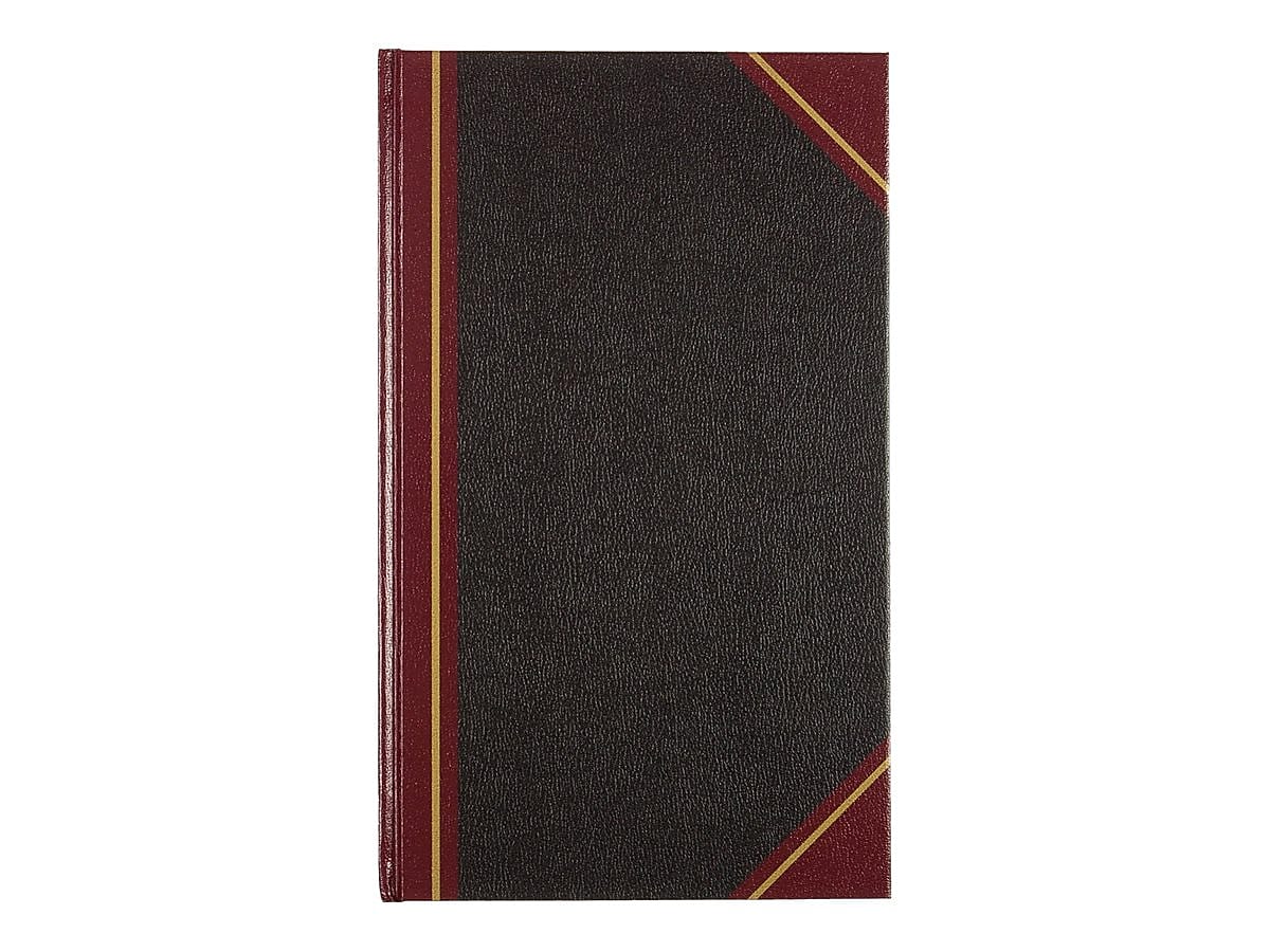 National Texhide Series Record Book, 8.75" x 14.25", Black, 150 Sheets/Book