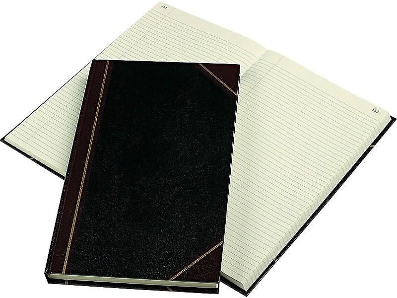 National Texhide Series Record Book, 8.75" x 14.25", Black, 150 Sheets/Book