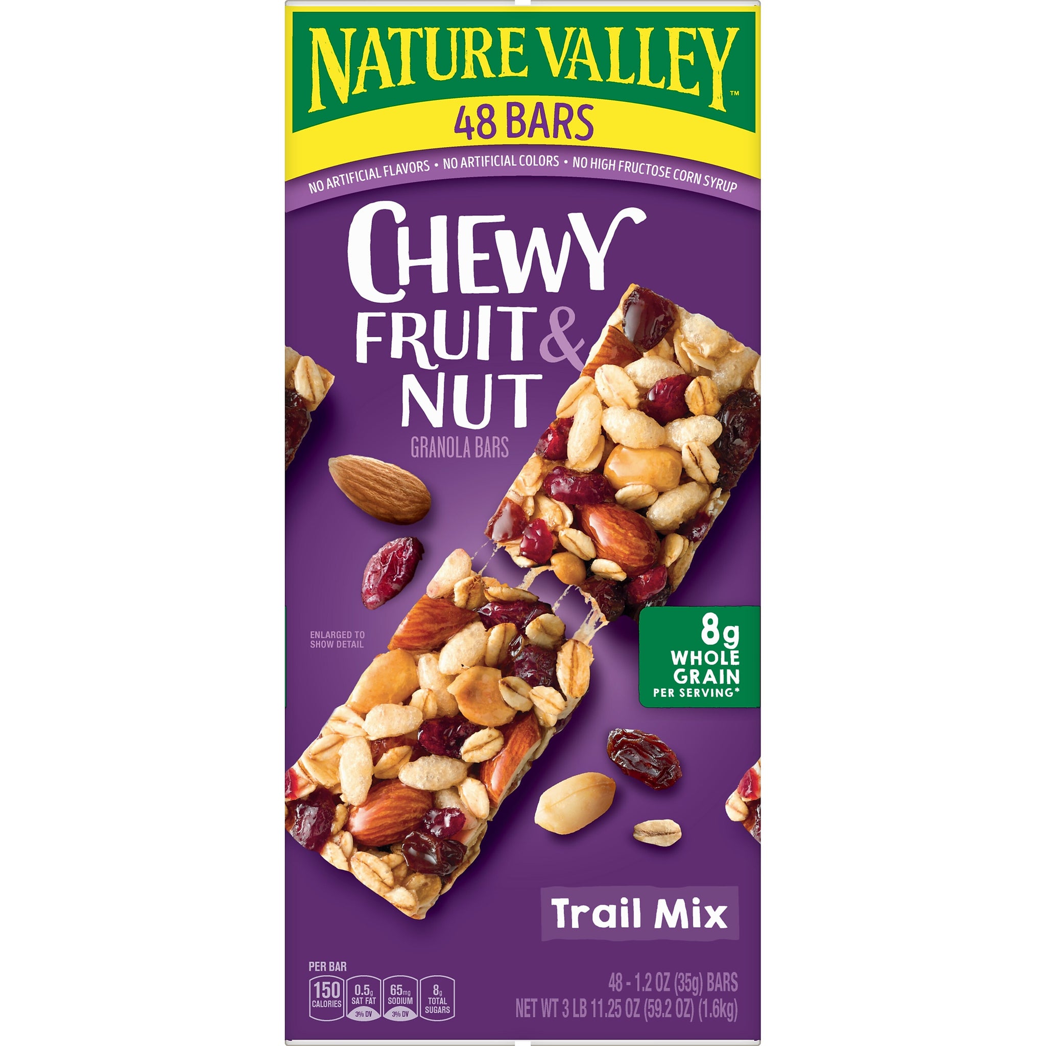 Nature Valley Chewy Fruit and Nut Trail Mix Bars, 1.2 oz., 48 Bags/Pack