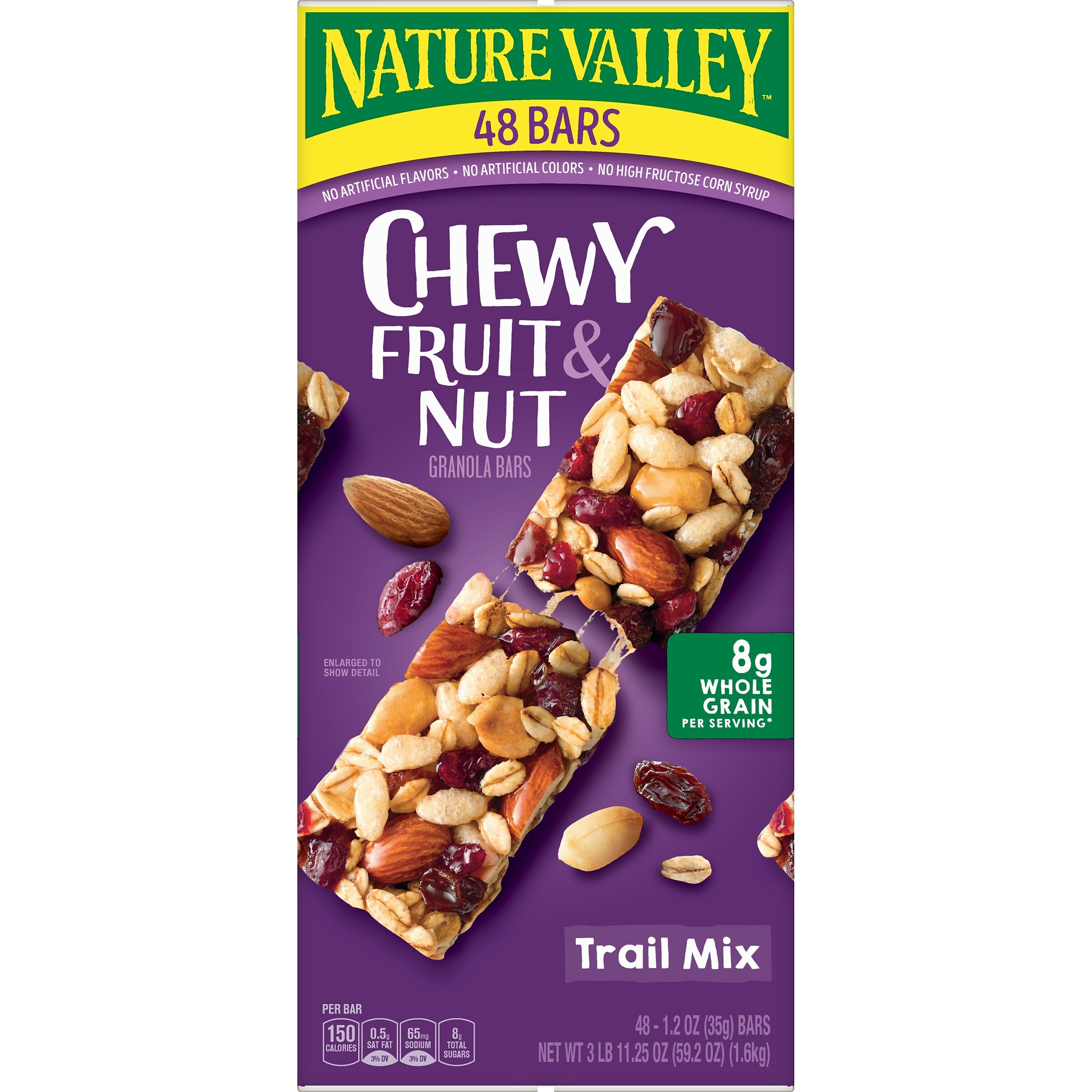 Nature Valley Chewy Fruit and Nut Trail Mix Bars, 1.2 oz., 48 Bags/Pack