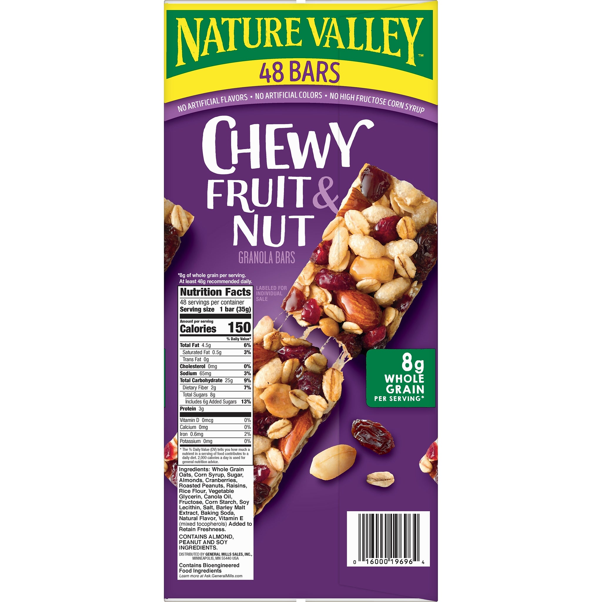 Nature Valley Chewy Fruit and Nut Trail Mix Bars, 1.2 oz., 48 Bags/Pack