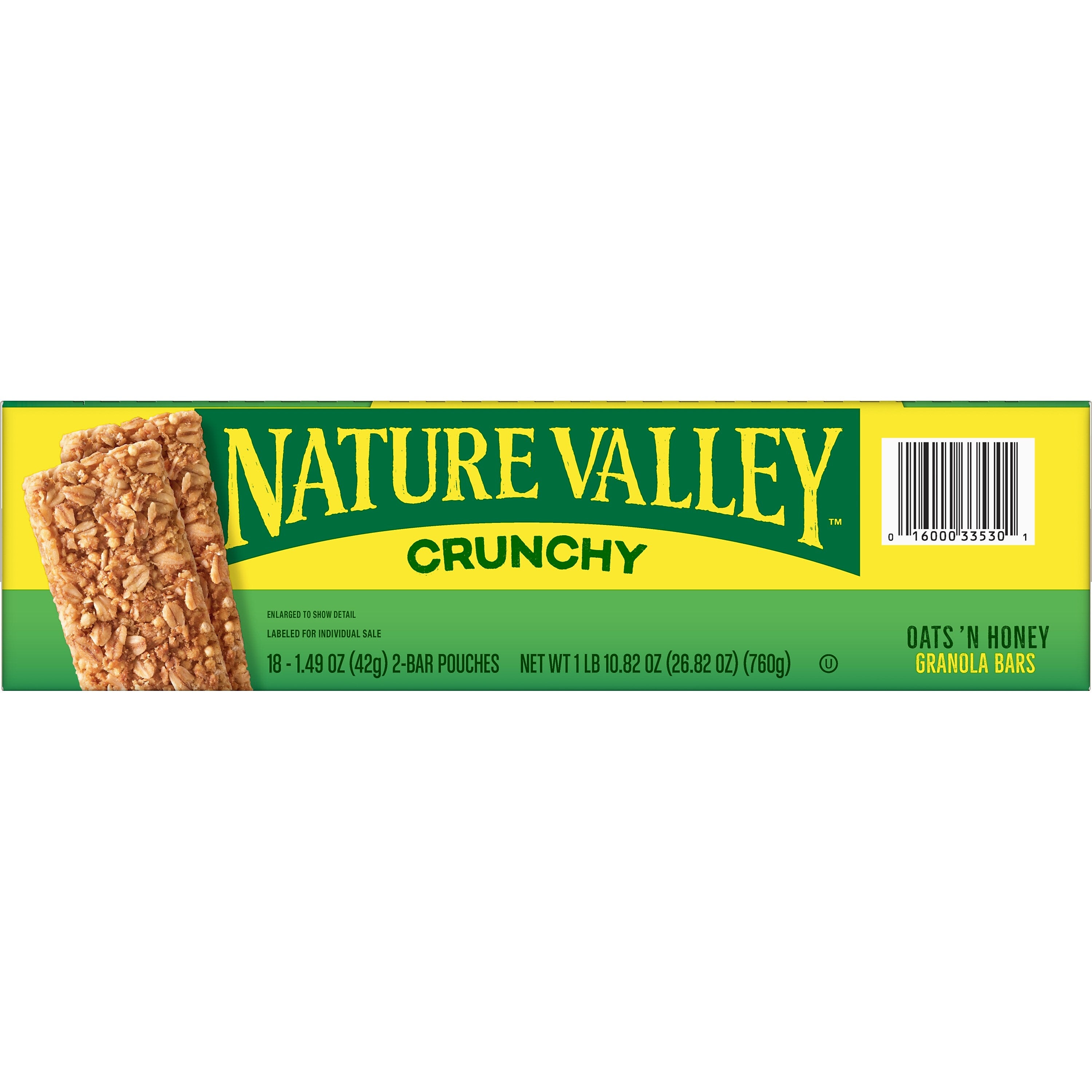 Nature Valley Oats & Honey Granola Bar, 1.49 oz, 18/Box