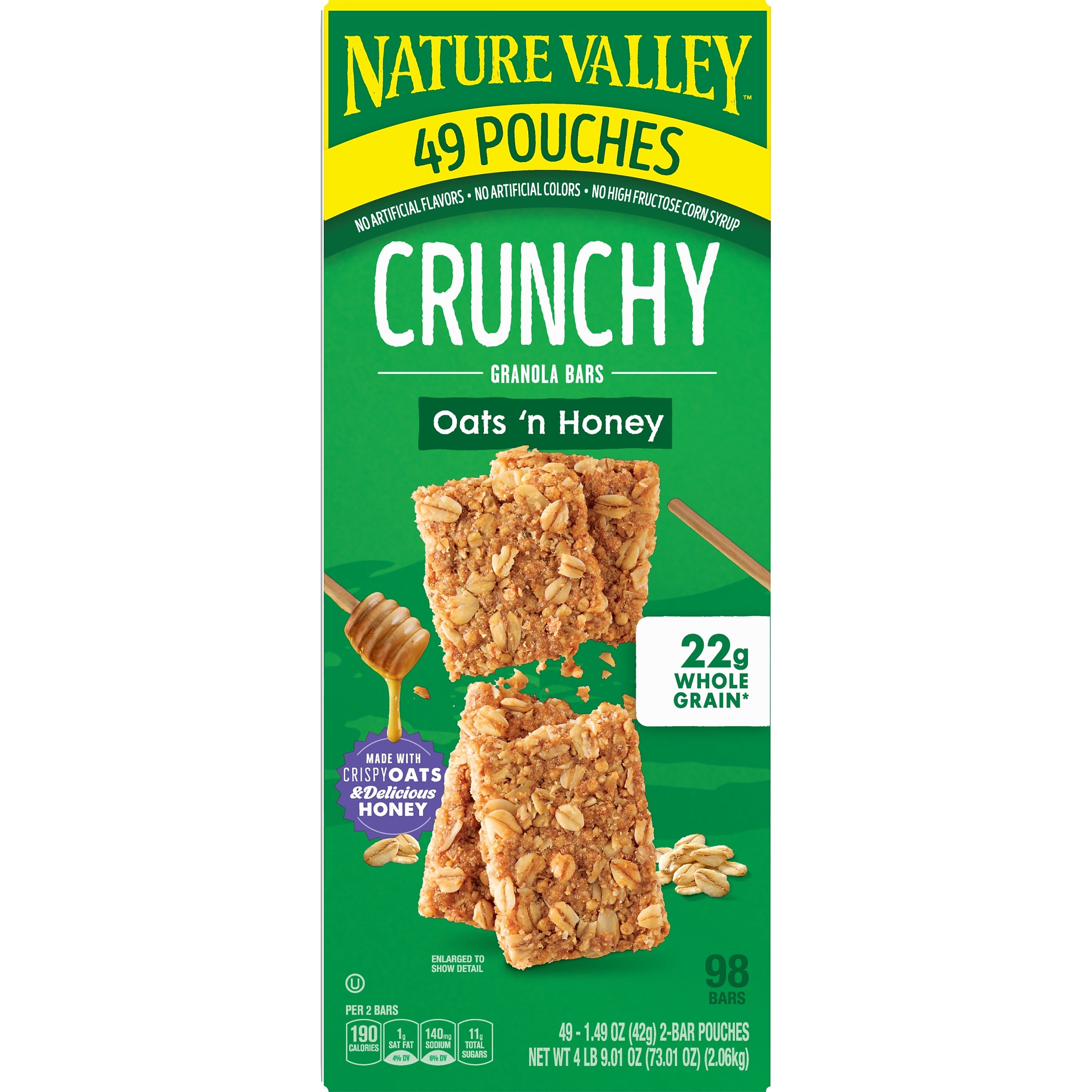 Nature Valley Oats & Honey Granola Bar, 1.49 oz., 49 Bars/Box