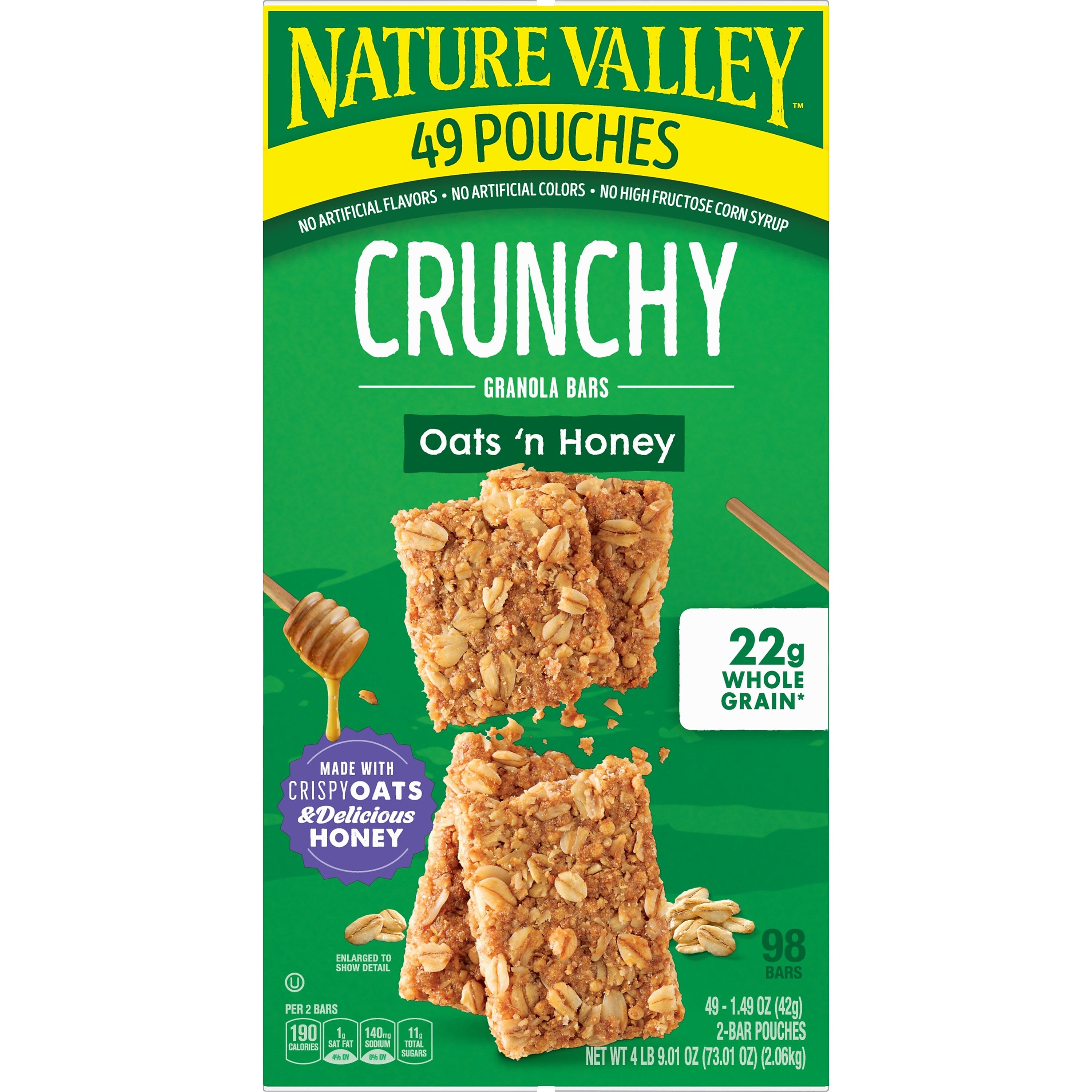 Nature Valley Oats & Honey Granola Bar, 1.49 oz., 49 Bars/Box