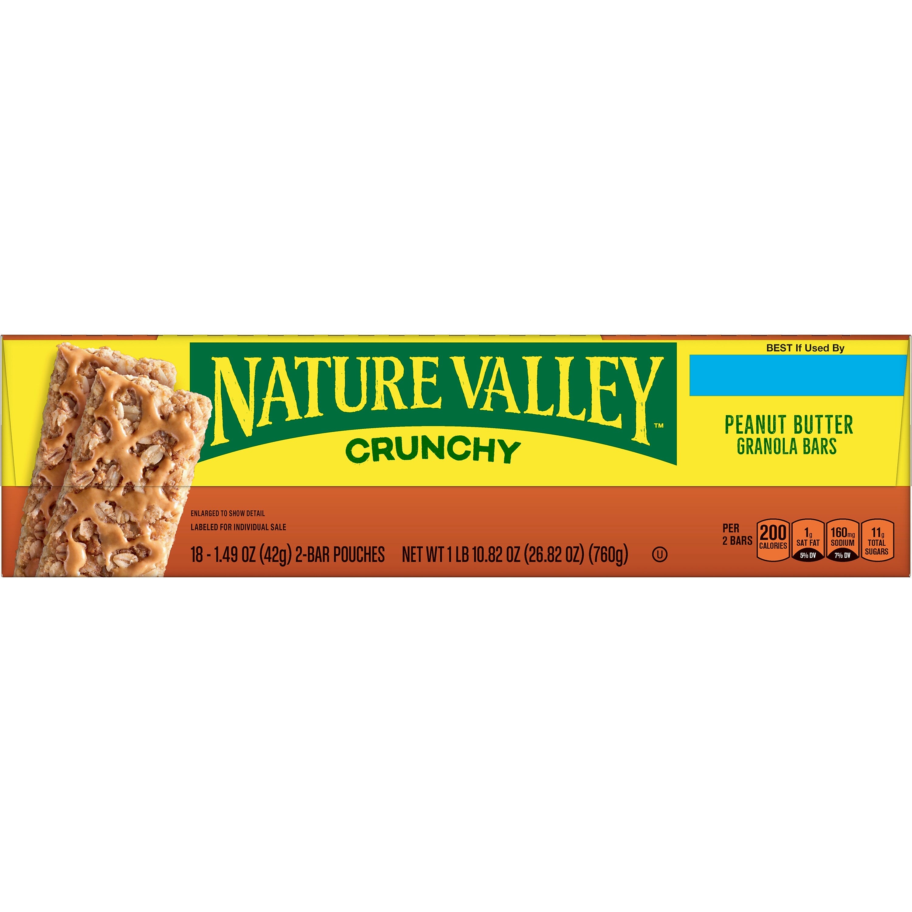 Nature Valley Peanut Butter Granola Bar, 18 Bars/Box