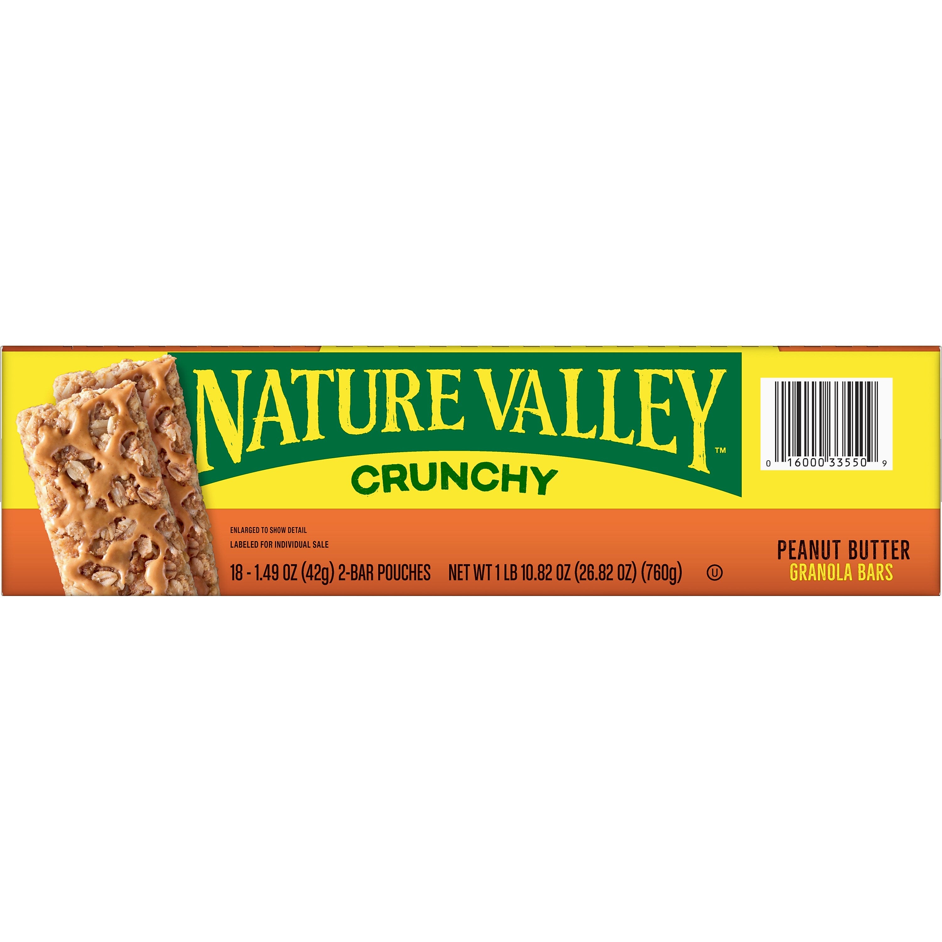 Nature Valley Peanut Butter Granola Bar, 18 Bars/Box