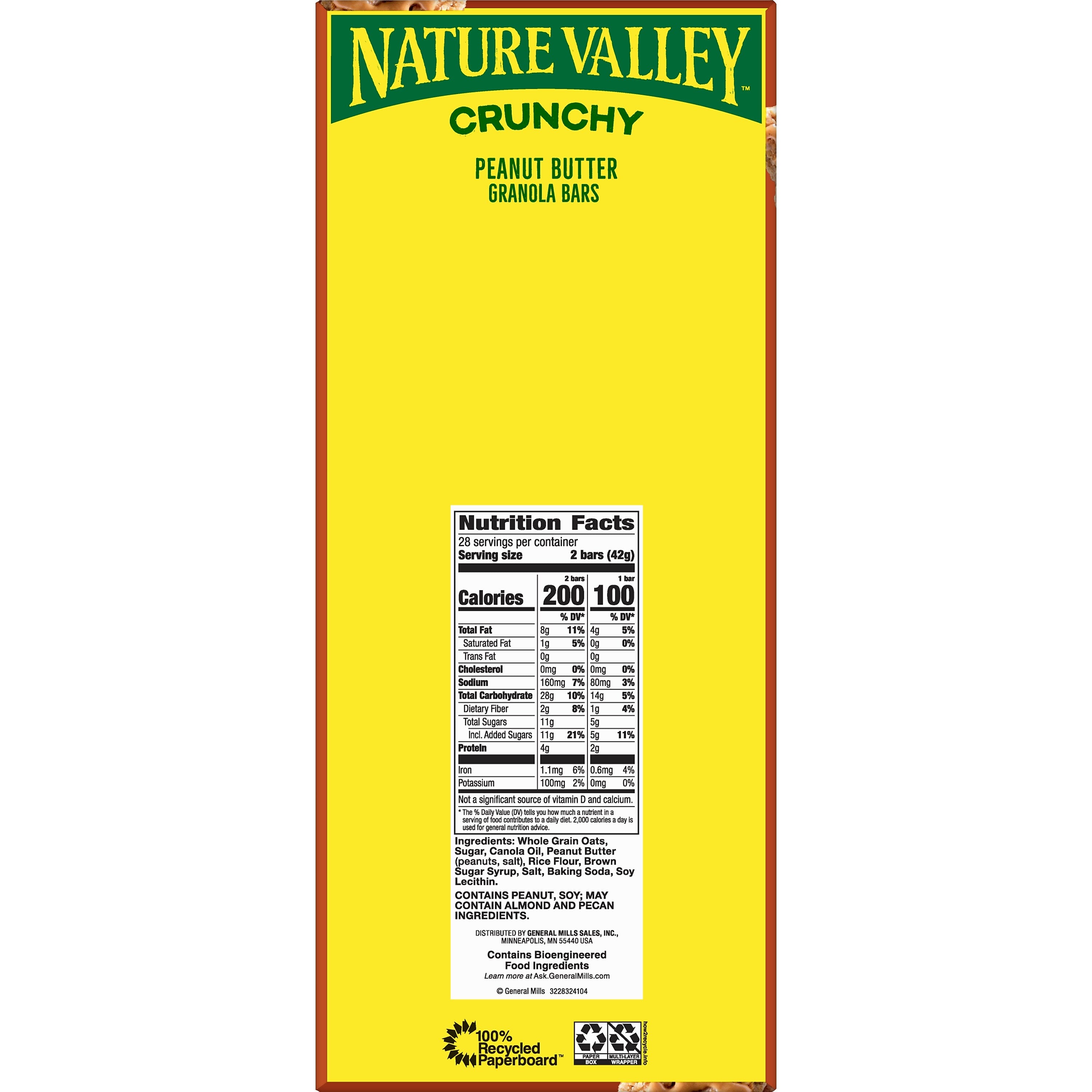 Nature Valley Peanut Butter Granola Bar, 28 Bars/Box
