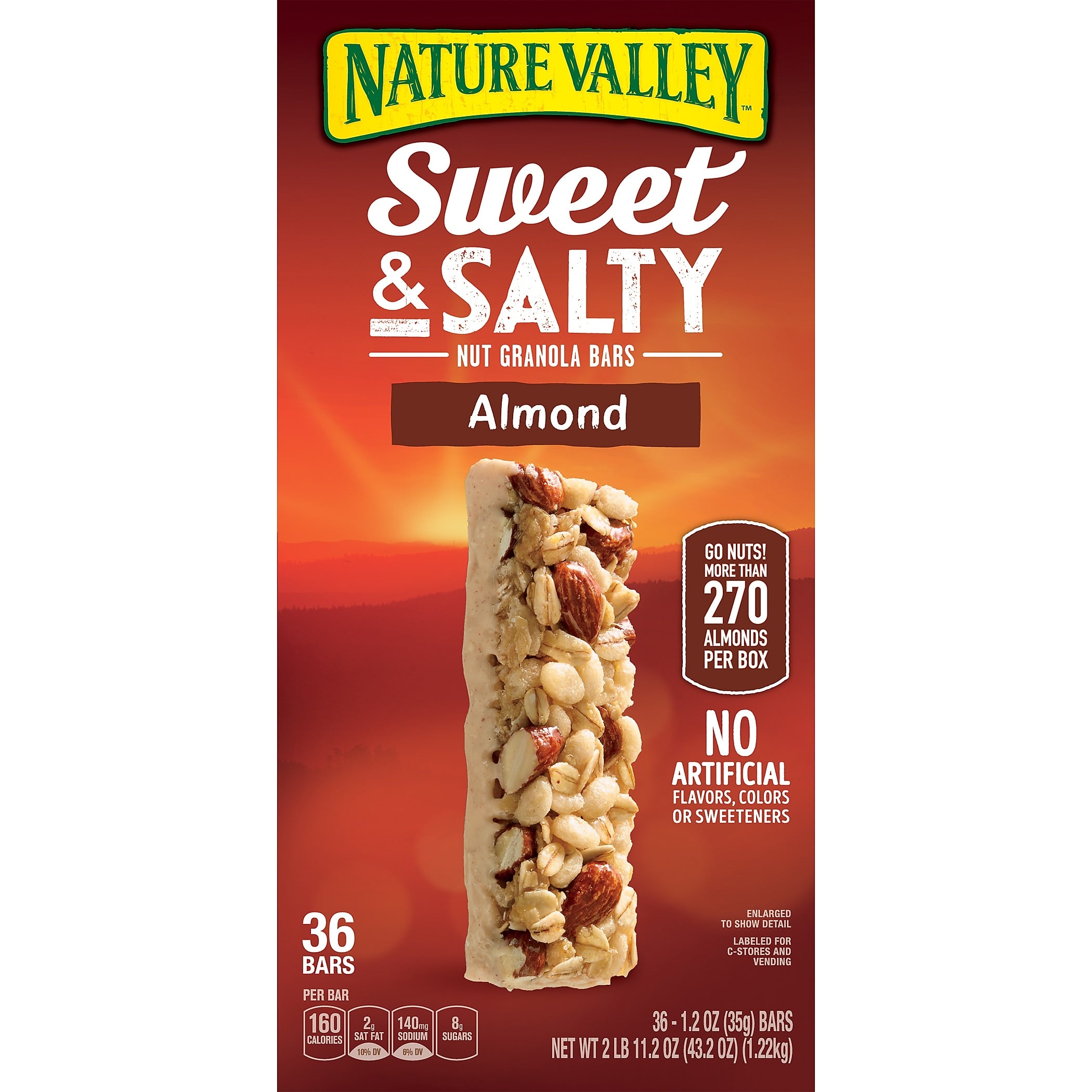 Nature Valley Sweet & Salty Almond Granola Bar, 1.2 oz., 36 Bars/Box