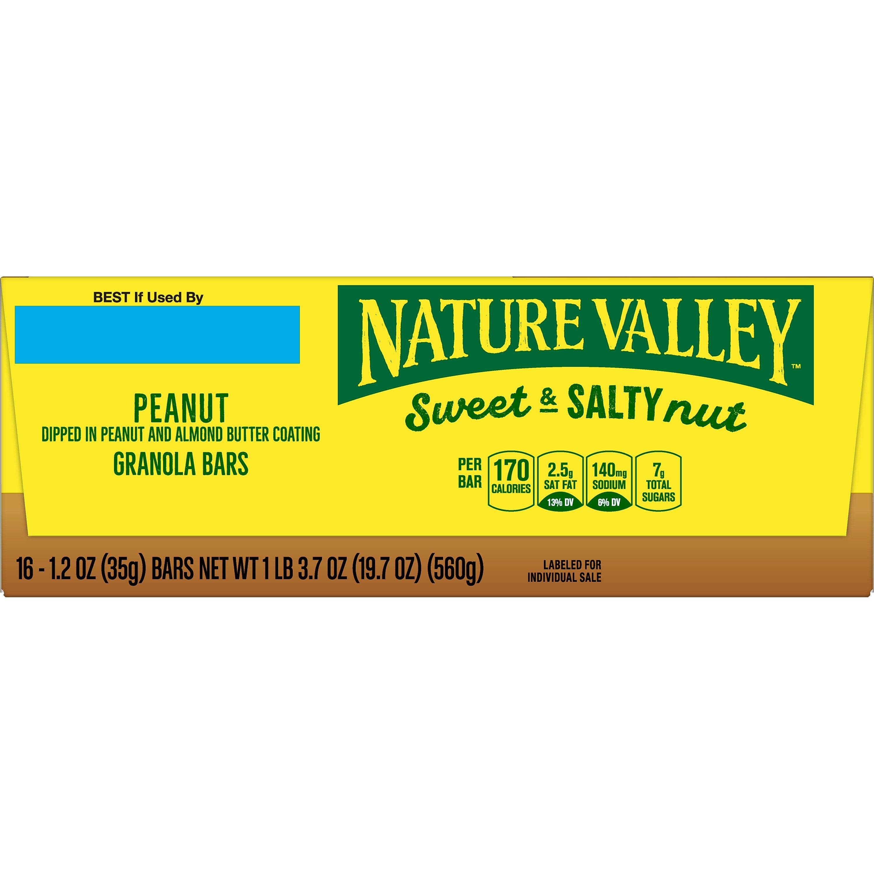 Nature Valley Sweet & Salty Peanut Nut Bar, 16 Bars/Box