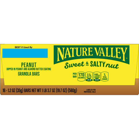 Nature Valley Sweet & Salty Peanut Nut Bar, 16 Bars/Box