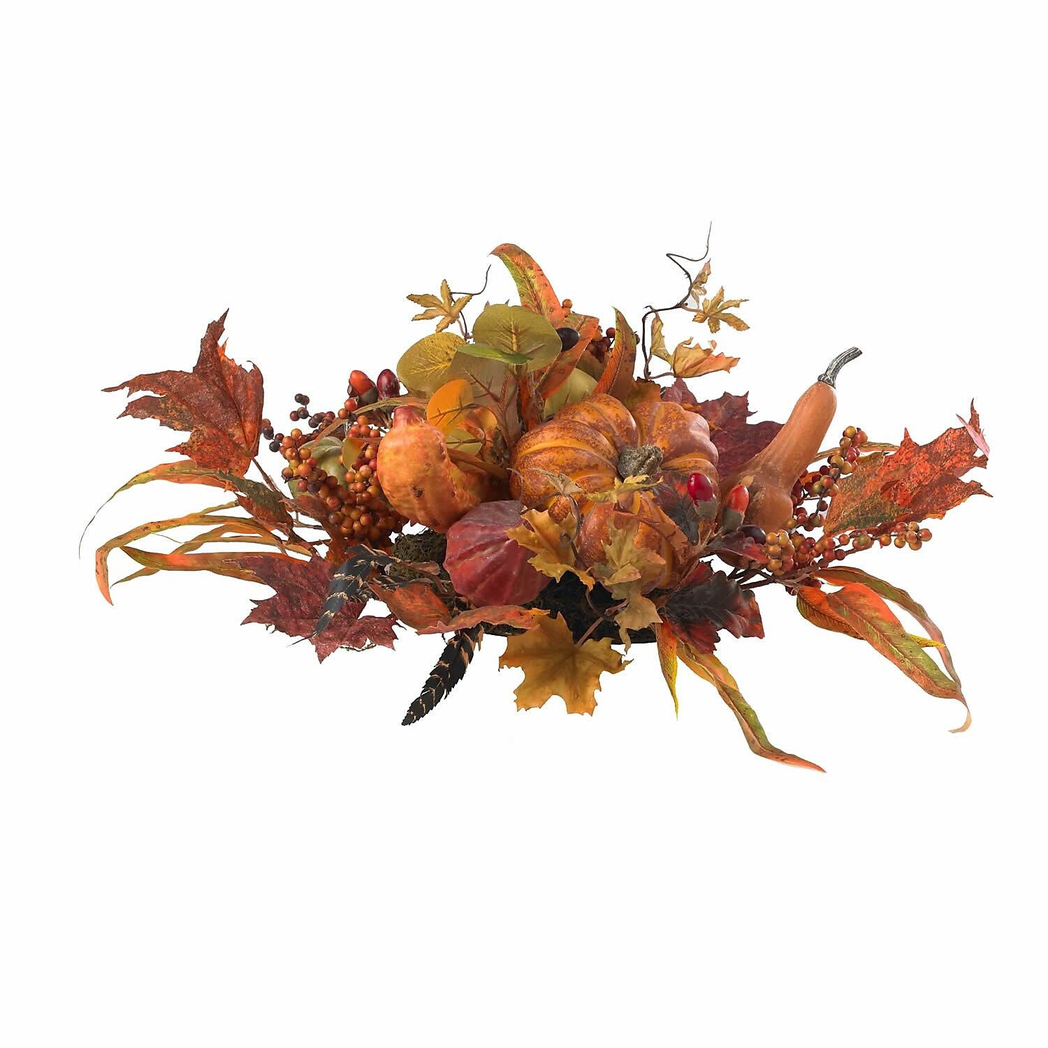 Nearly Natural 4910 Harvest Centerpieces, Orange