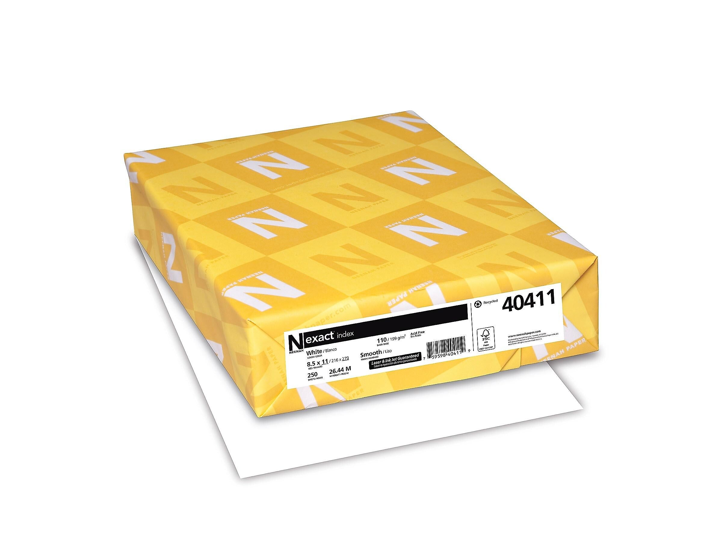 Neenah Exact Index 110 lb. Cardstock Paper, 8.5
