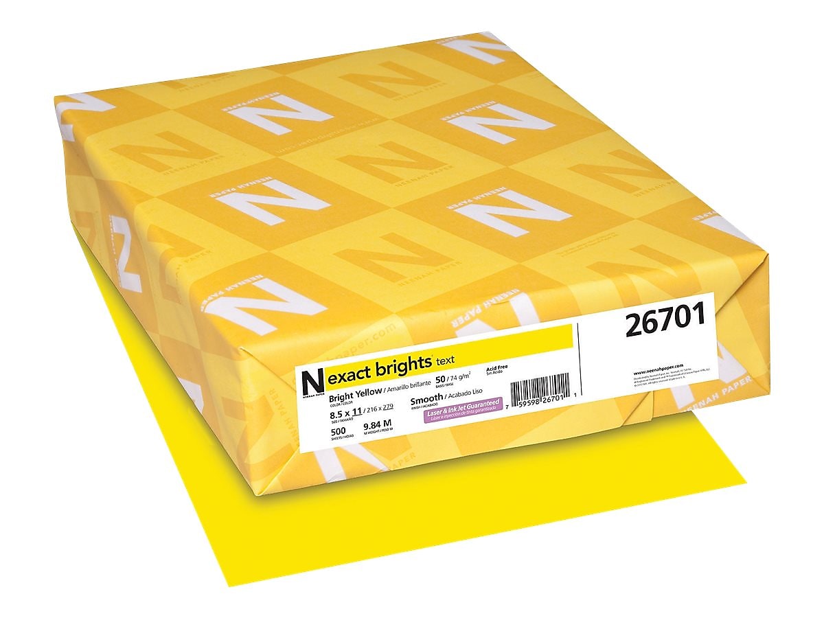 Neenah Paper Exact Brights Multipurpose Paper, 50 lbs., 8.5