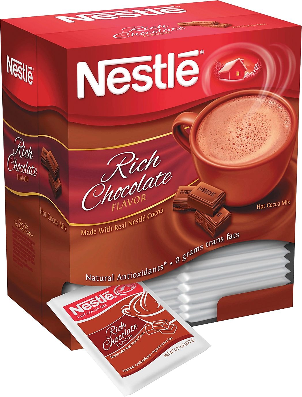 Nestle Instant Rich Chocolate Hot Cocoa, 0.71 oz., 300/Carton