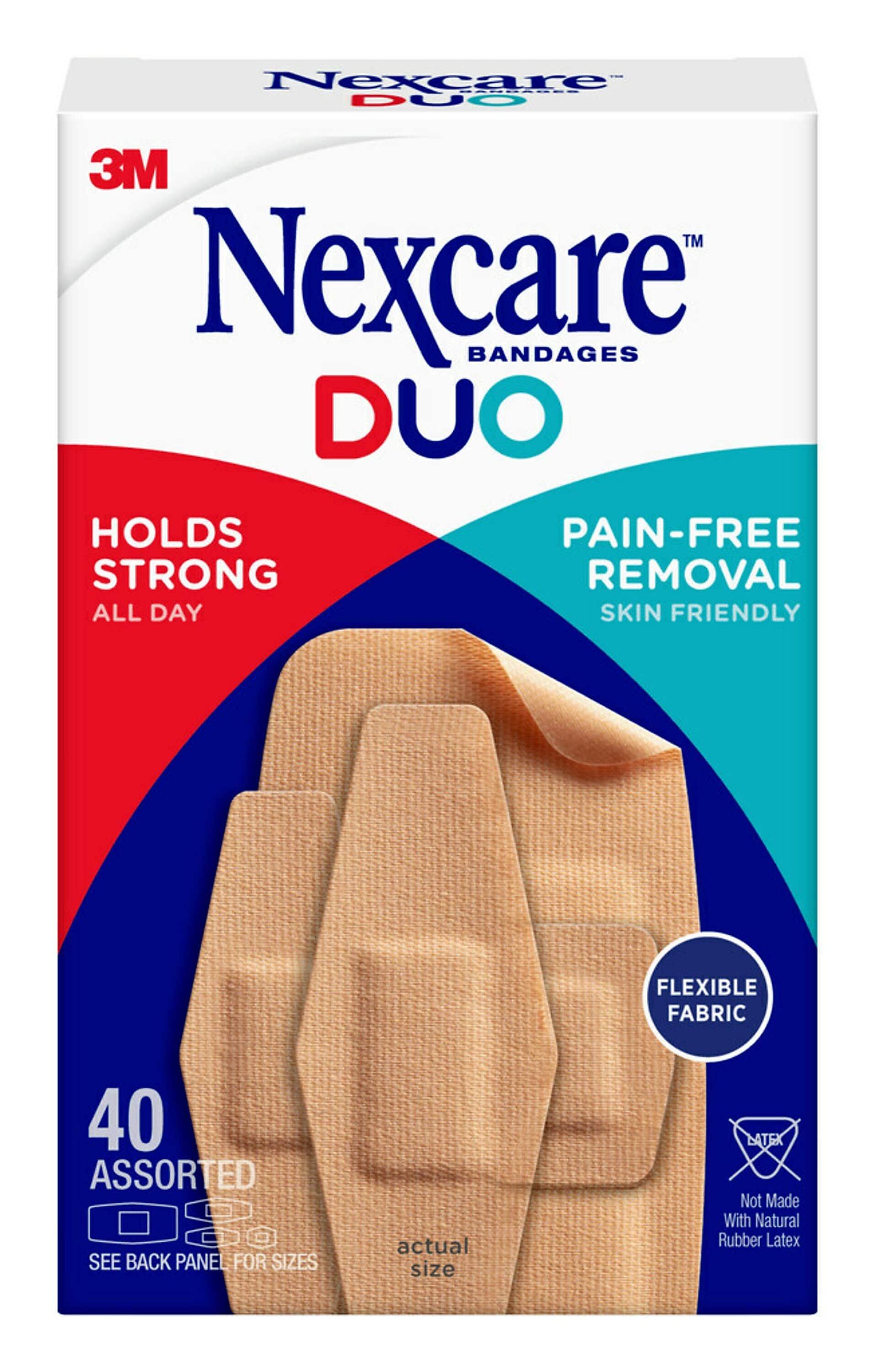 Nexcare™ DUO Bandages, Assorted, 40/Pack