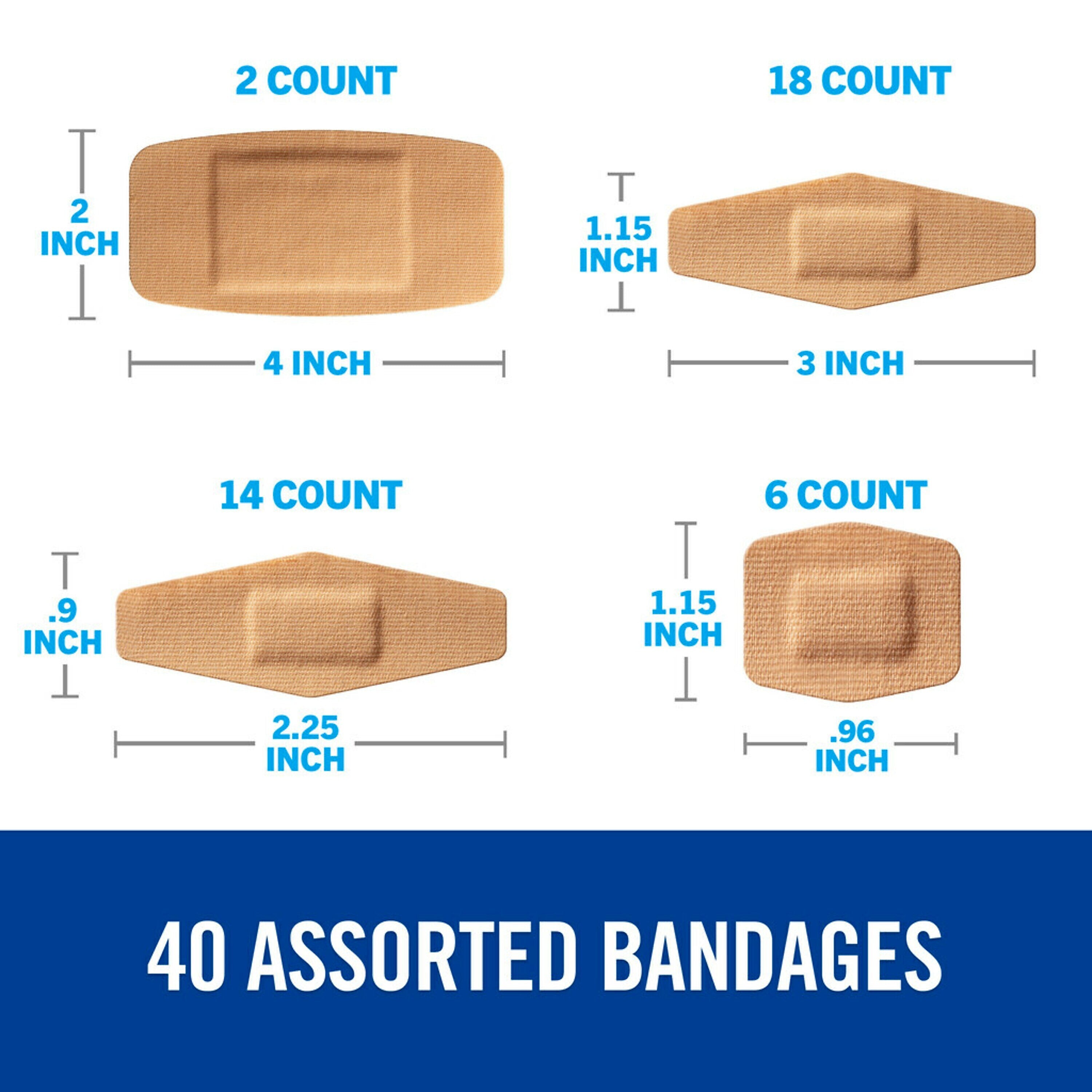 Nexcare™ DUO Bandages, Assorted, 40/Pack