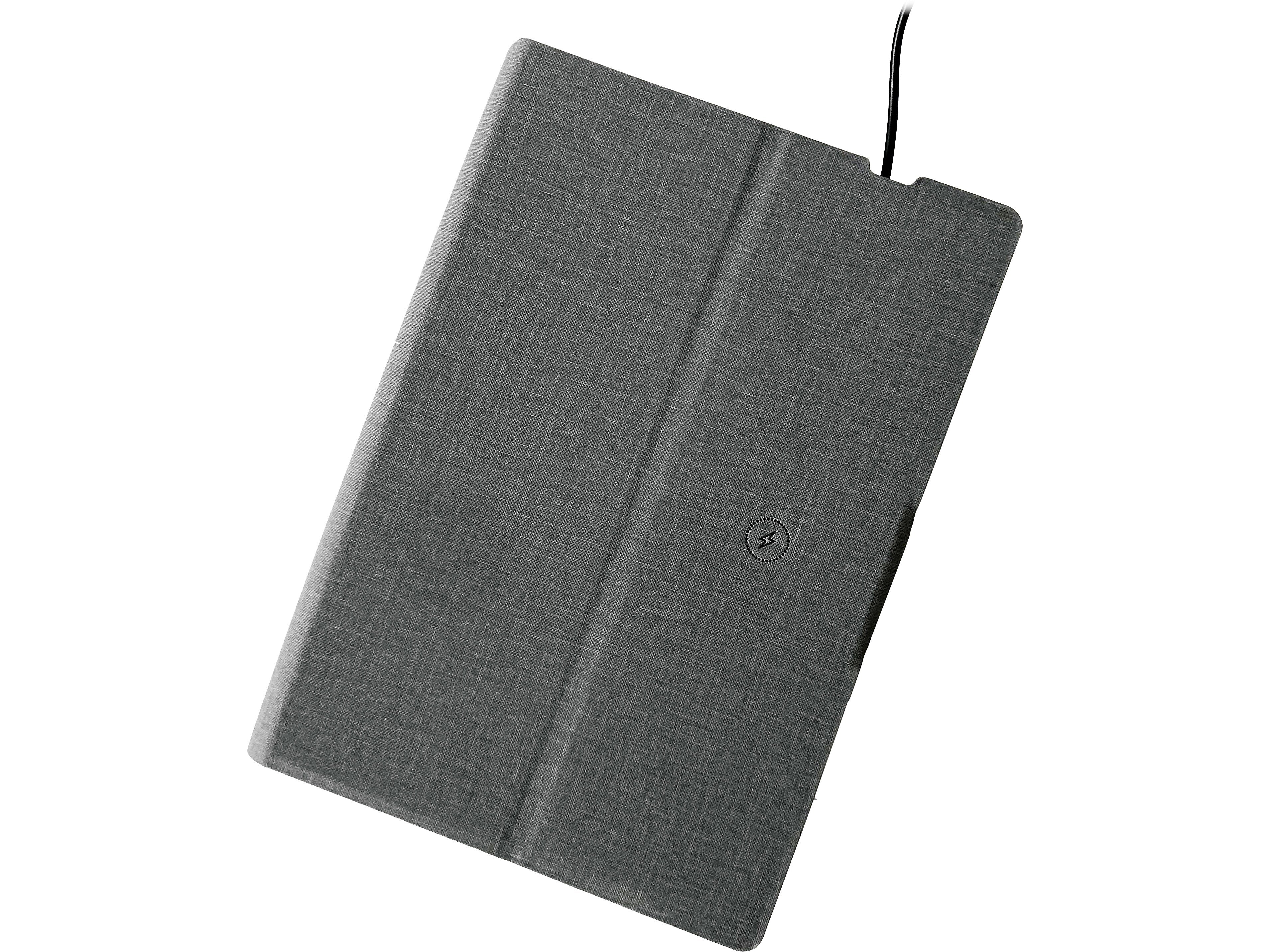 Nicci Wireless Charging Notebook, Gray