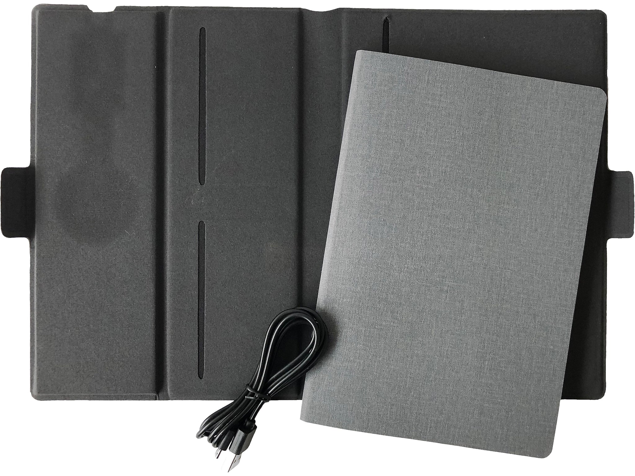 Nicci Wireless Charging Notebook, Gray