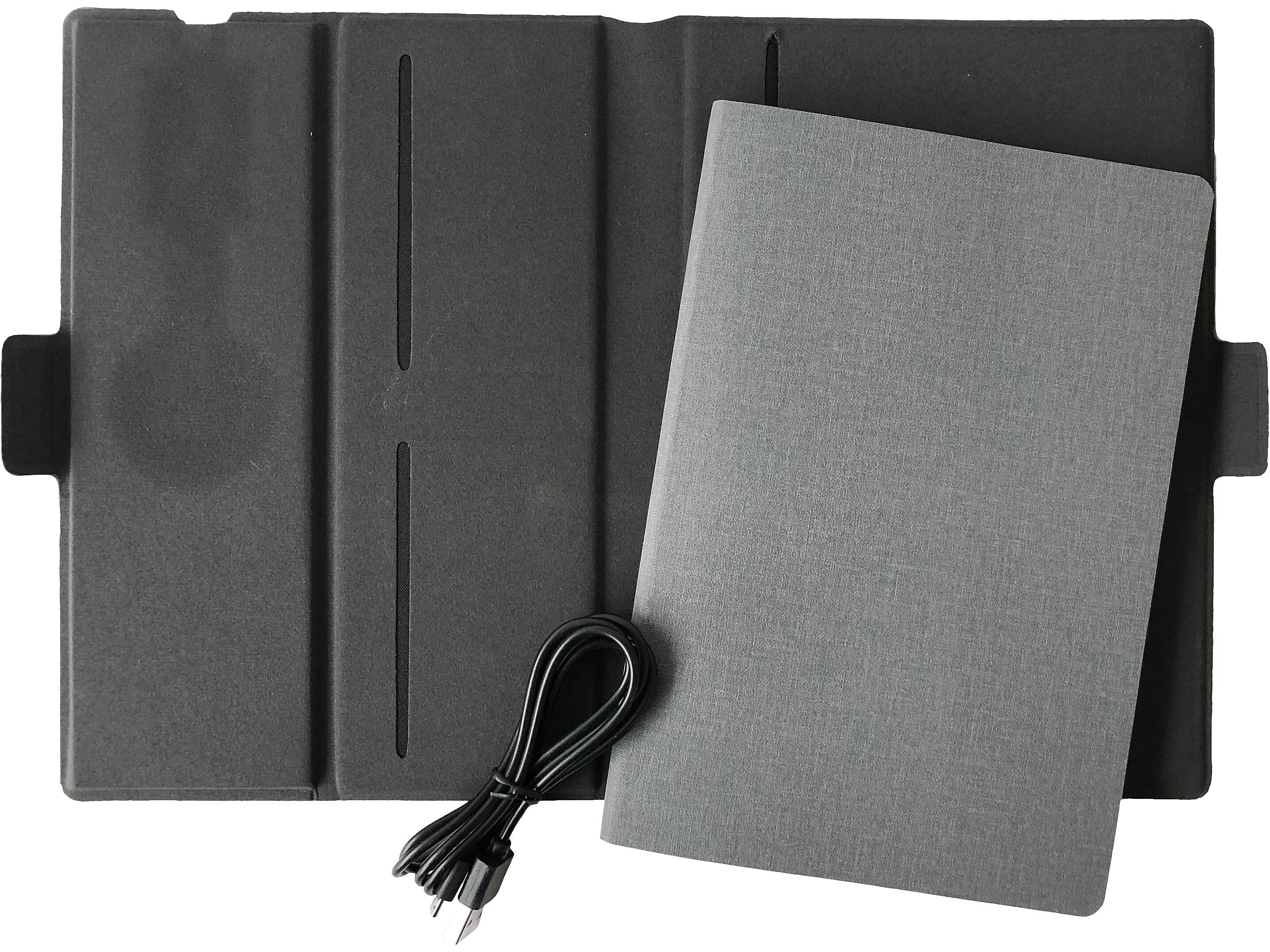 Nicci Wireless Charging Notebook, Gray