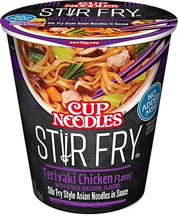 Nissin Cup Noodle Stir Fry Teriyaki Chicken, 3 oz., 6/Carton