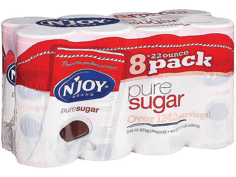 N'Joy Sugar, 8 Canisters/Pack